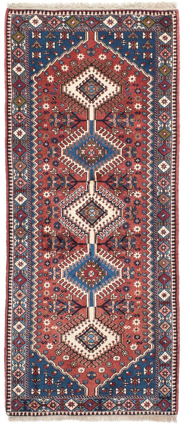 morgenland Hochflor-Läufer »Yalameh Medaillon Rosso chiaro 189 x 79 cm«, rechteckig, Handgeknüpft