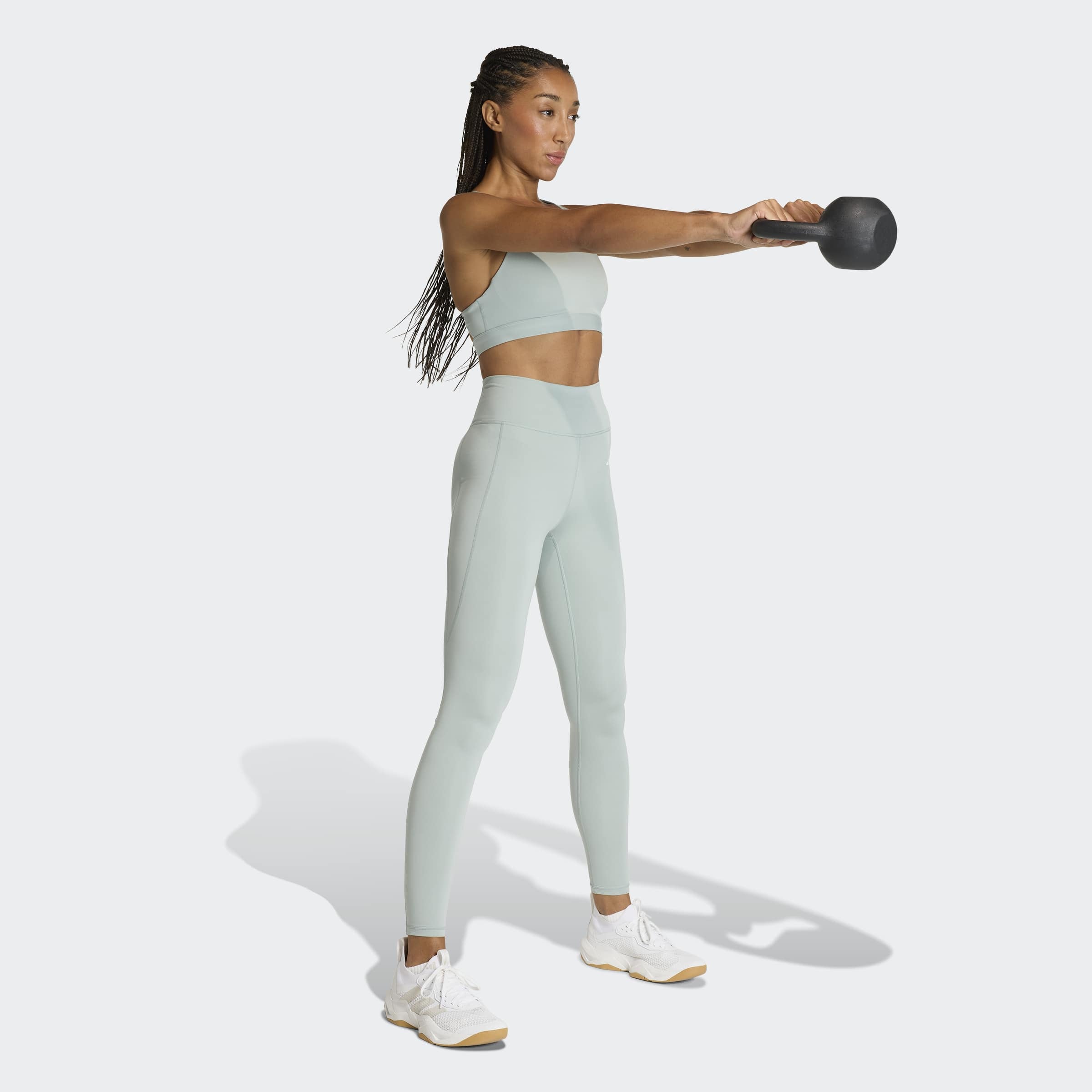 adidas Performance Trainingstights »OPTIMÉ ESSENTIALS STASH POCKET LEGGINGS, KOMPLETTE LÄNGE«  für Fitness, mit Climacool® Technologie, ohne Verschluss