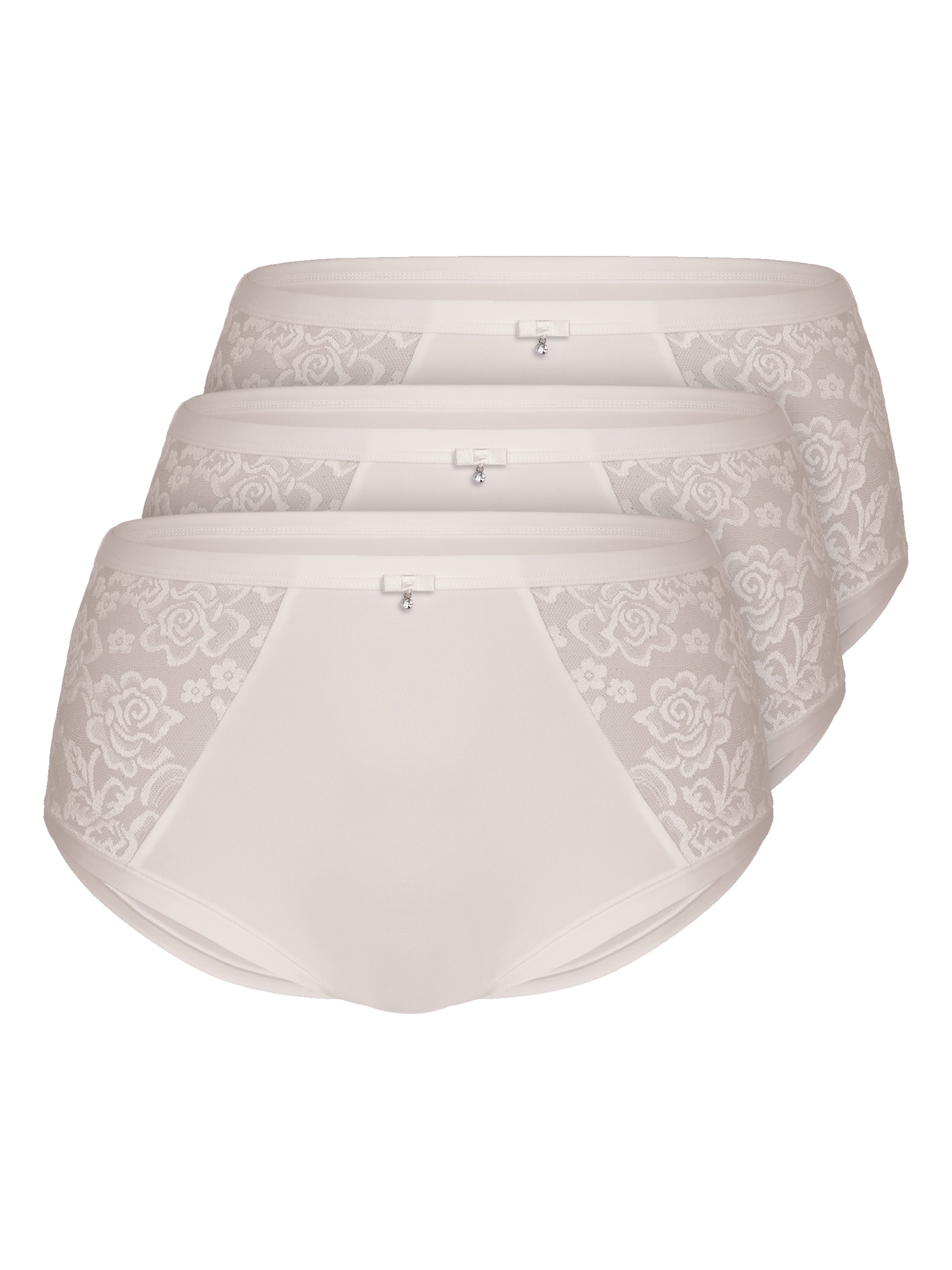 Sassa Taillenslip »3er Pack high waist brief Allover Lace-jacquard« 3 Stück, 3 Stk.