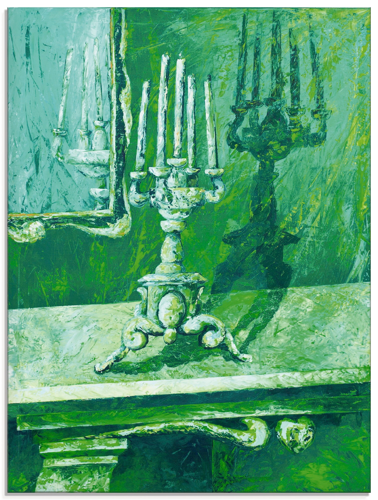 Glasbild »Barocker Leuchter«, Innenarchitektur, (1 St.), in verschiedenen Größen