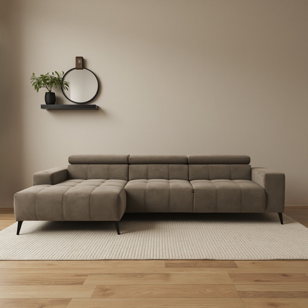 DOMO collection Ecksofa »Trento L-Form, mit Kufenfuß oder Einzelfuß«, wahlweise mit...