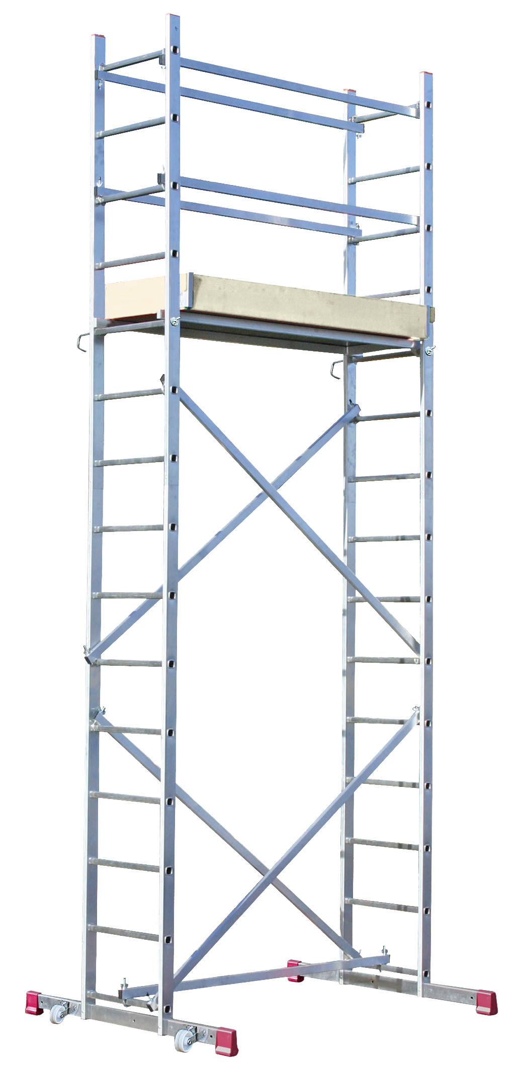 KRAUSE Arbeitsgerüst "CORDA" Montagegerüst mit rutschsicherer Belagbühne 1,50 x 0,56 m