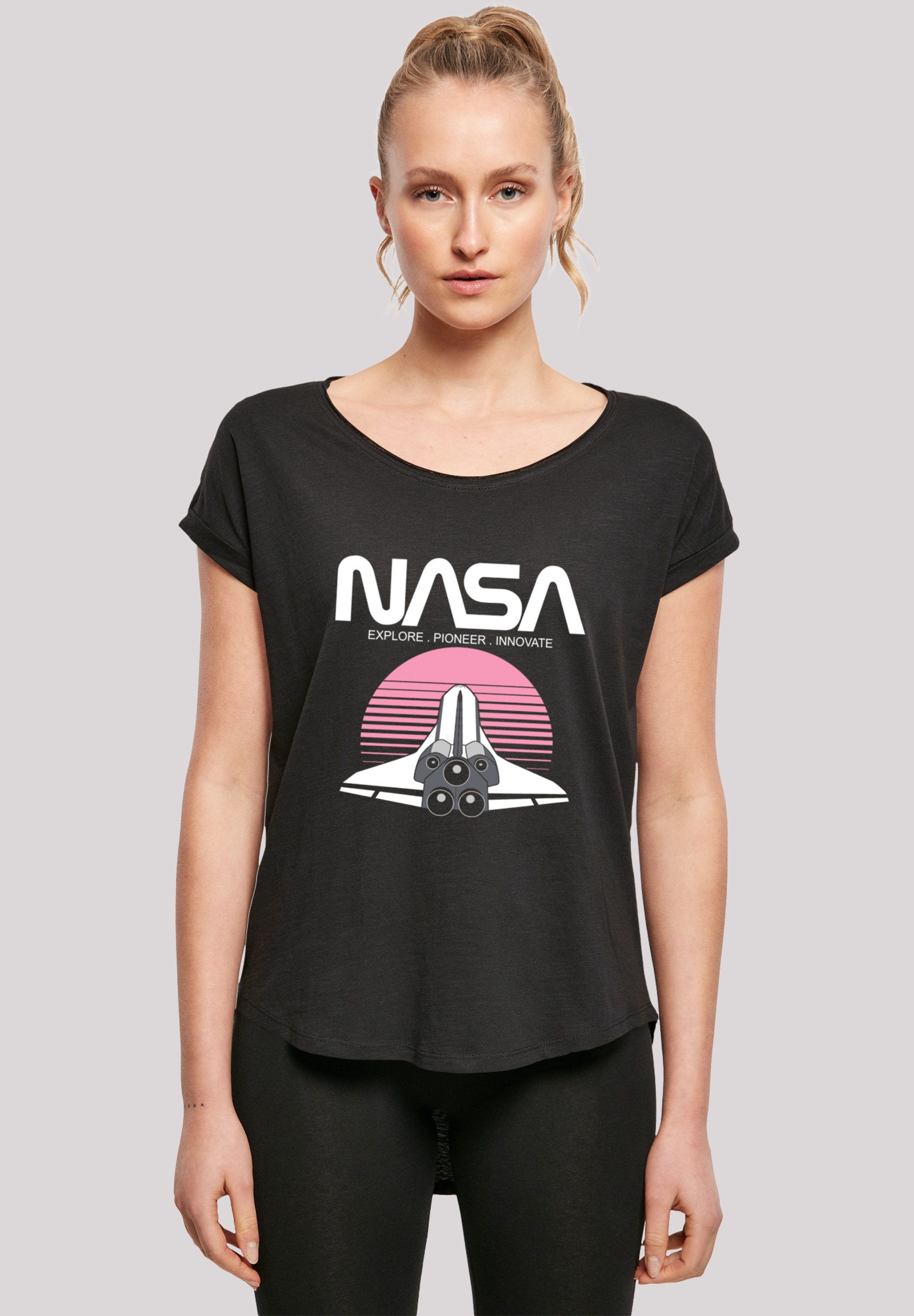 T-Shirt »Long Cut T-Shirt 'NASA Space Shuttle Sunset'«, Damen,Premium...