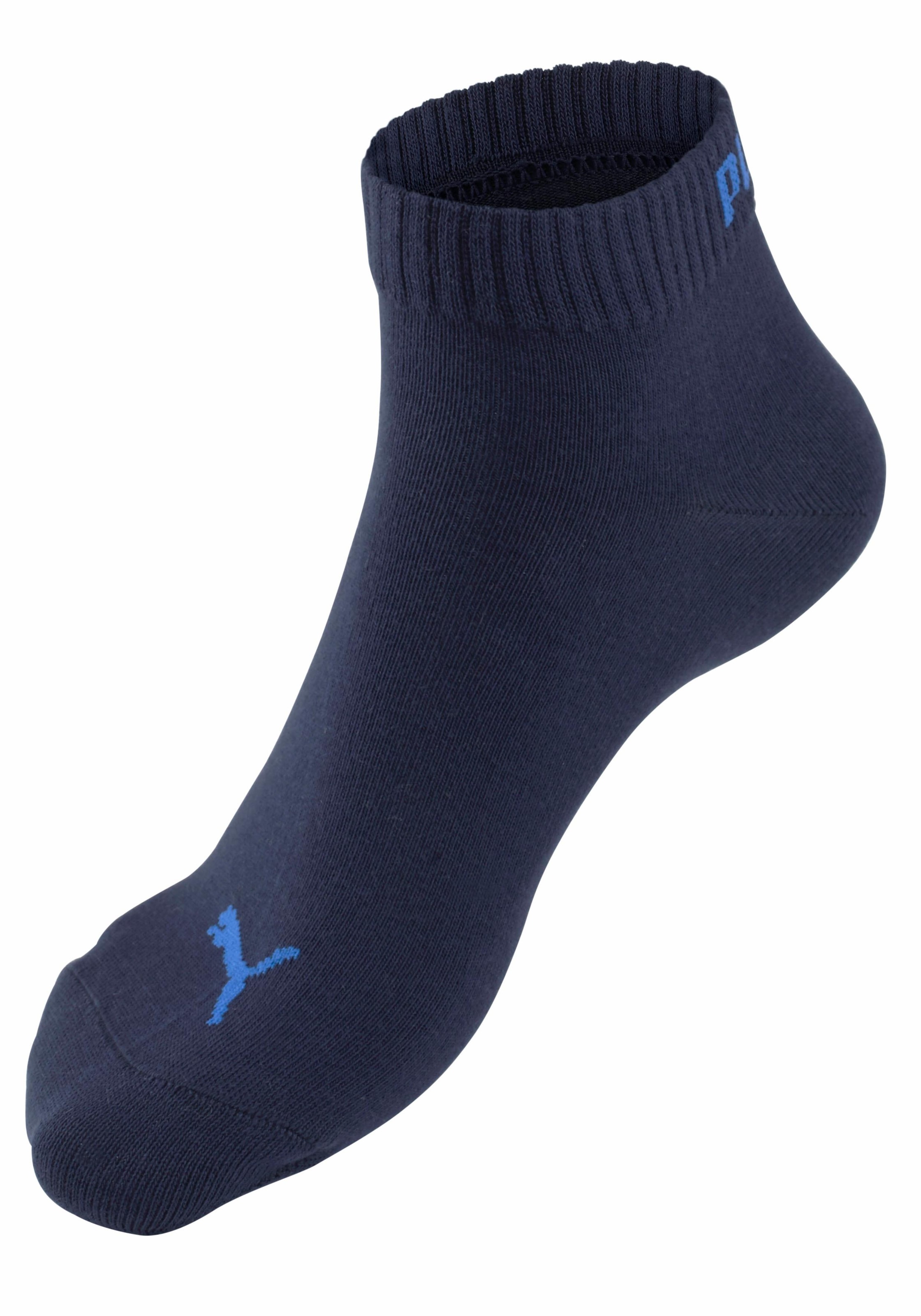 PUMA Kurzsocken, (3 Paar), Atmungsaktiv, Rippenbündchen, weiche Baumwollmischung
