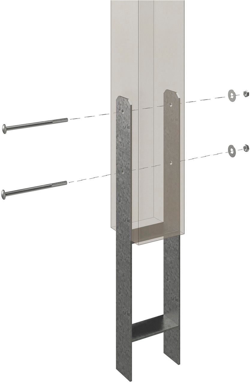 Skanholz Einzelcarport »Wendland«, 341 cm, Natur, mit Abstellraum mit Aluminiumdach, rote Blende