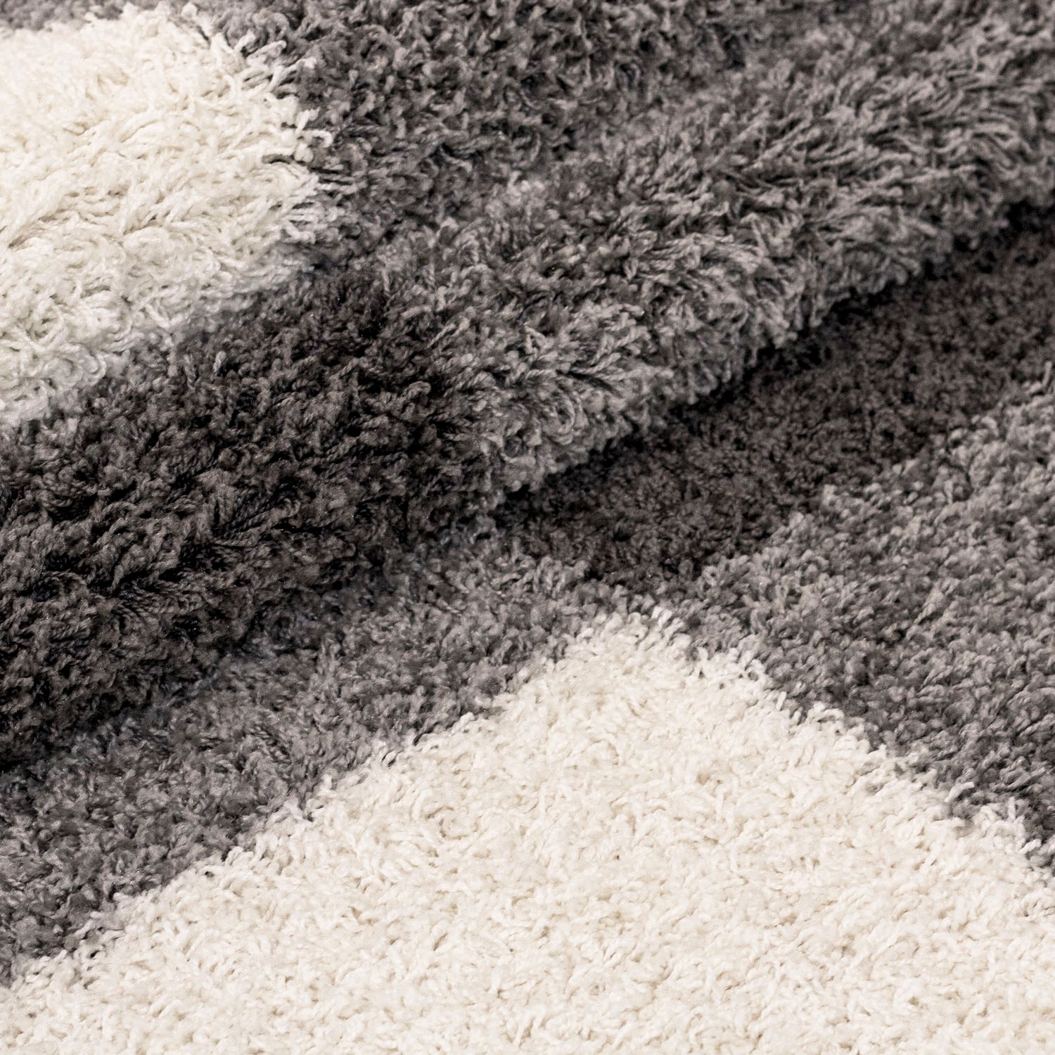 Hochflor-Teppich AYYILDIZ TEPPICHE "Gala Shaggy 2505", grau (hellgrau), B:240cm H:30mm L:340cm, Kunstfaser, Teppiche, Langflor, Läufer, alle Räume, Wohnzimmer 3