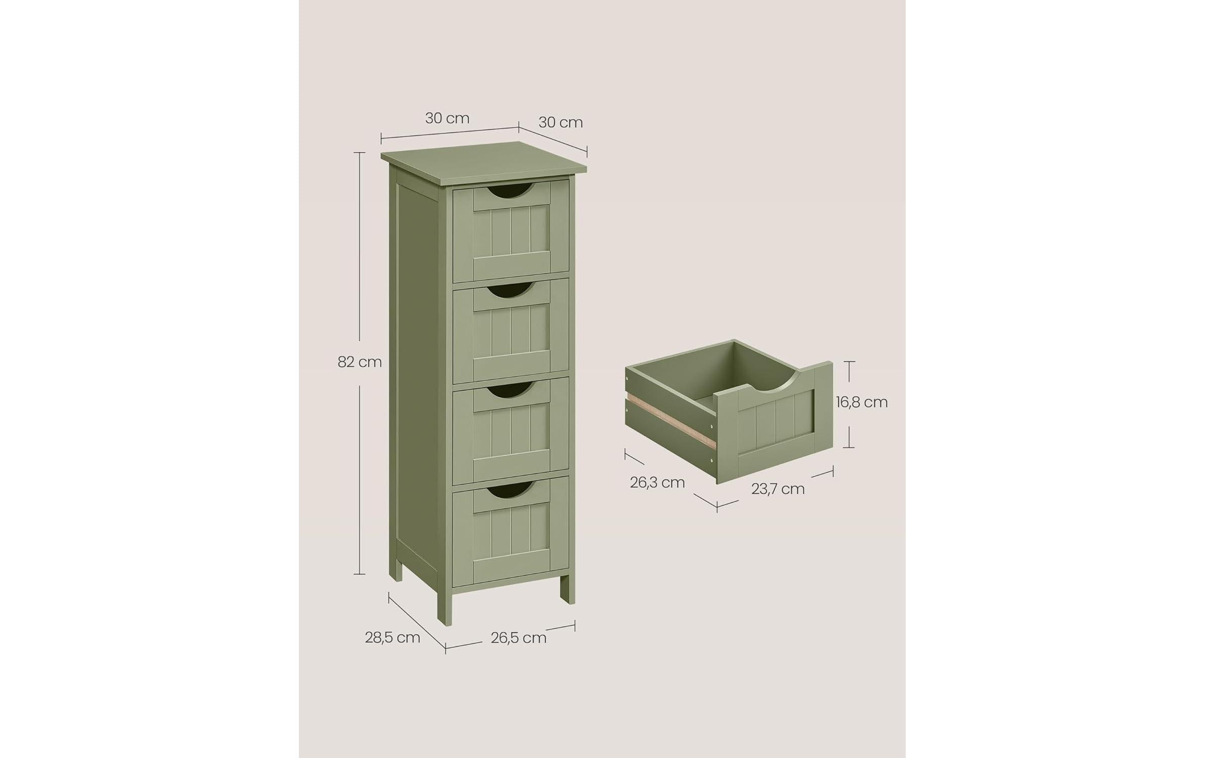 VASAGLE Kommode »Landhausstil 30 x 82 cm«