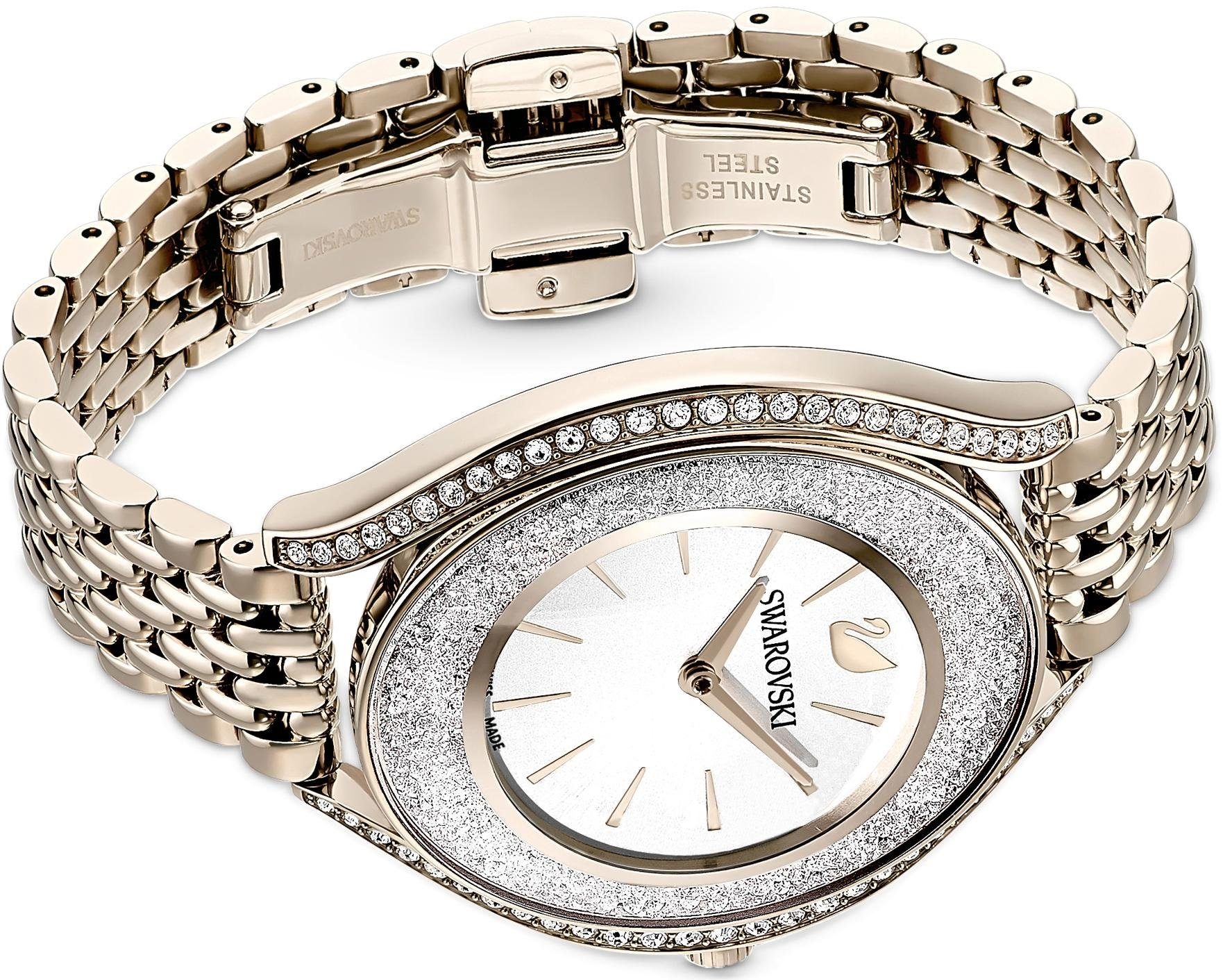 Swarovski Quarzuhr »CRYSTALLINE AURA«, Armbanduhr, Damenuhr, Swarovski-Kristalle, Swiss Made