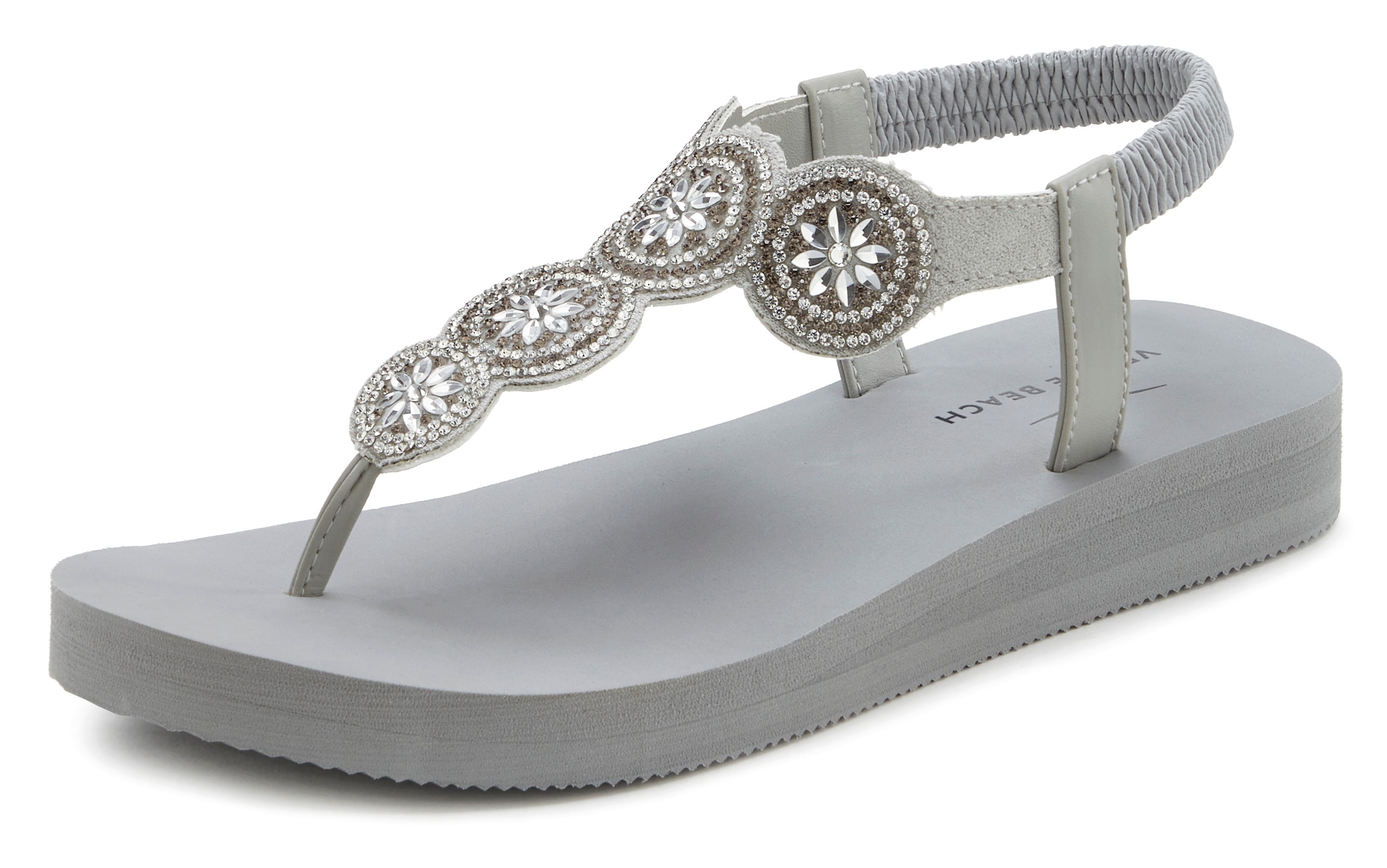 Thumbnail - Venice Beach Badezehentrenner "Sandale, Pantolette" Zehentrenner, Badeschuh ultraleicht mit Glitzerdetails VEGAN