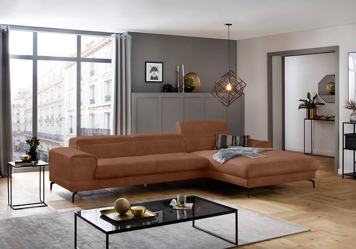 W.SCHILLIG Ecksofa "piedroo, Designsofa mit tollem Sitzkomfort, bequem, L-F günstig online kaufen