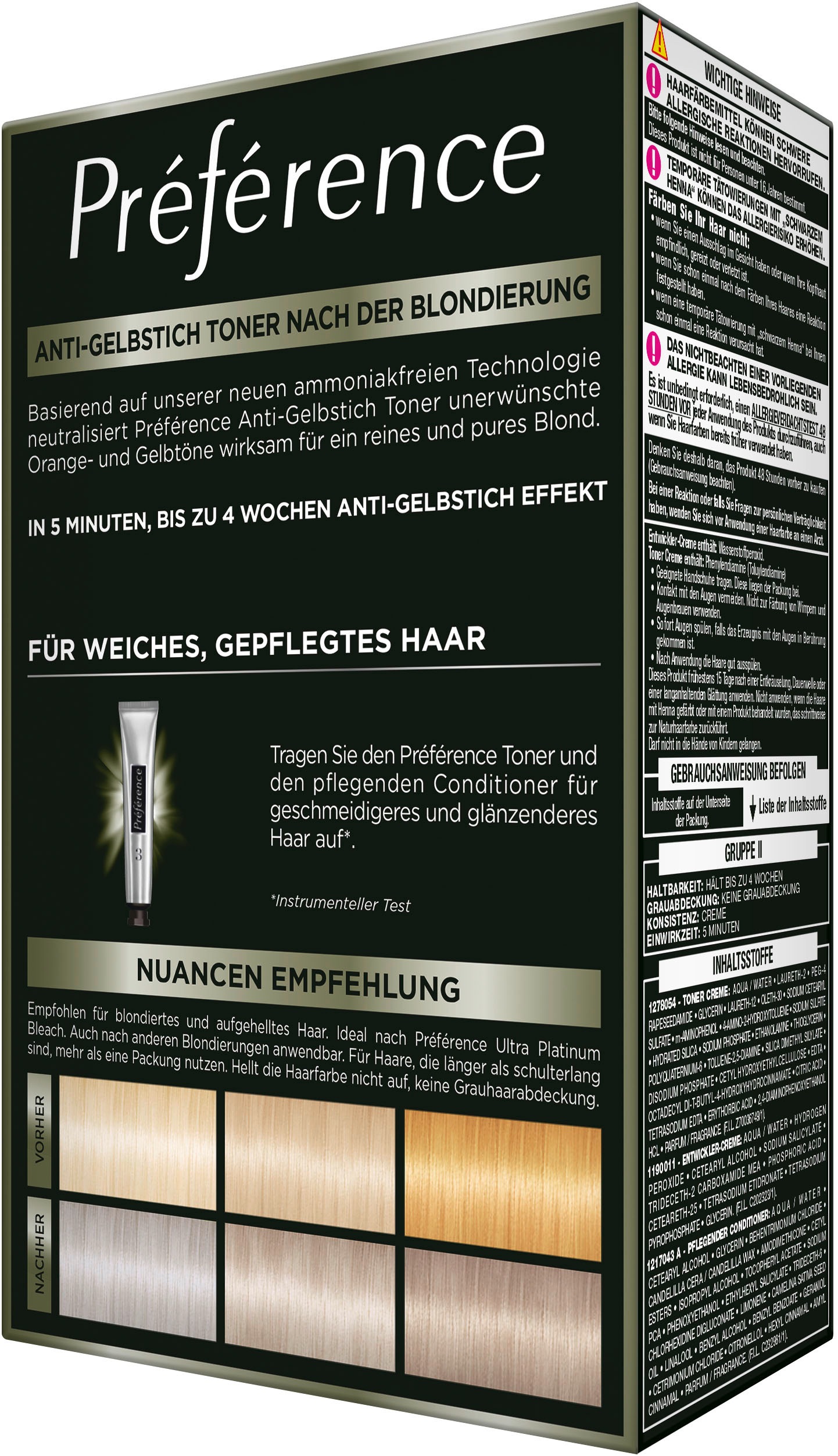 L'ORÉAL PARIS Coloration »Préférence Le Blonding Toner«, mit pflegender Formel