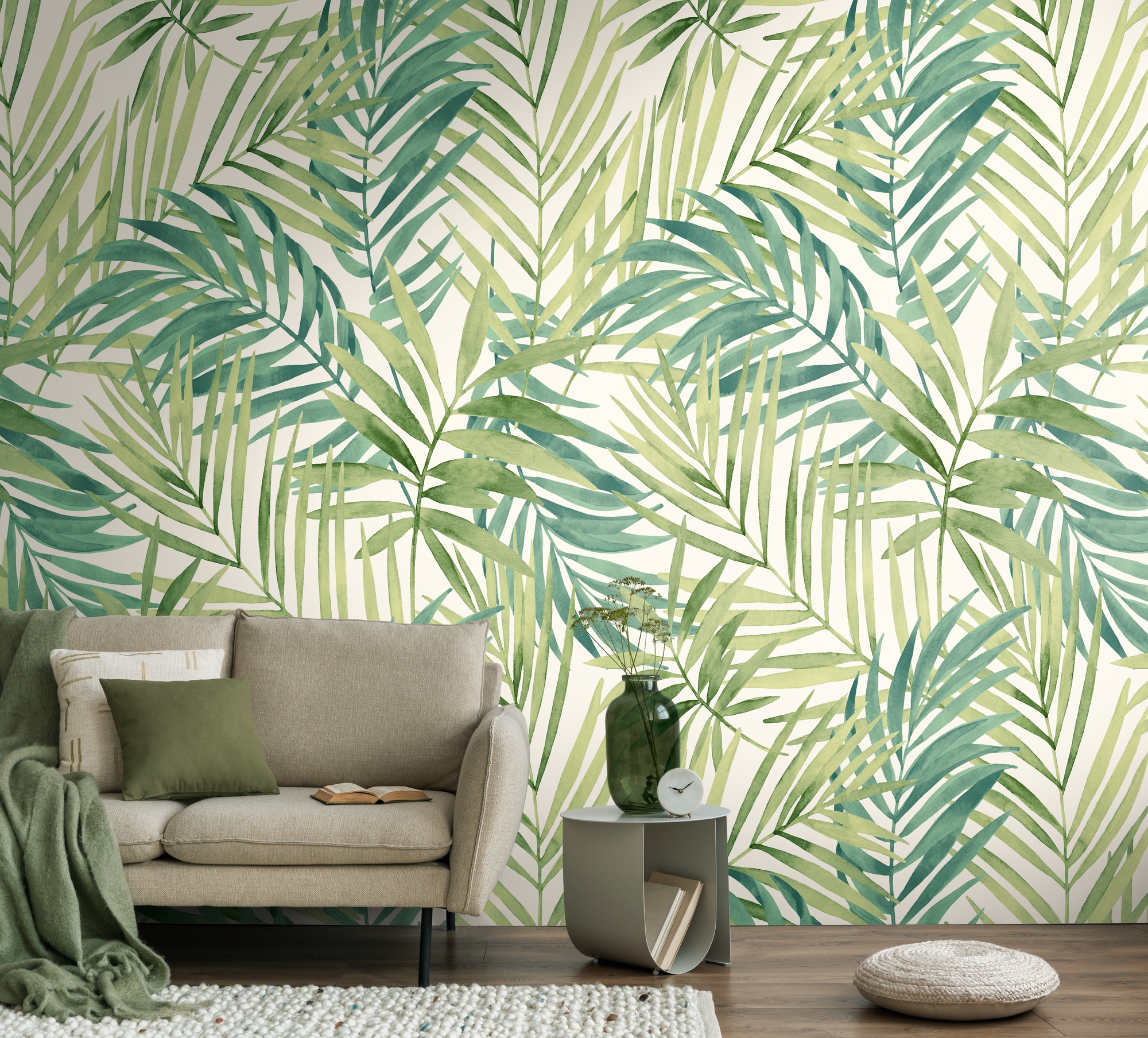 living walls Vliestapete "Fototapete Palmenblätterranken erweiterbar"