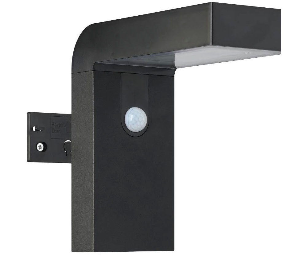 EGLO Wandleuchte »BARACCONI«, 18 flammig, Leuchtmittel LED-Modul | LED wechselbar, Solarlampe mit Bewegungsmelder, Dämmerungssensor, solar, schwarz, IP44