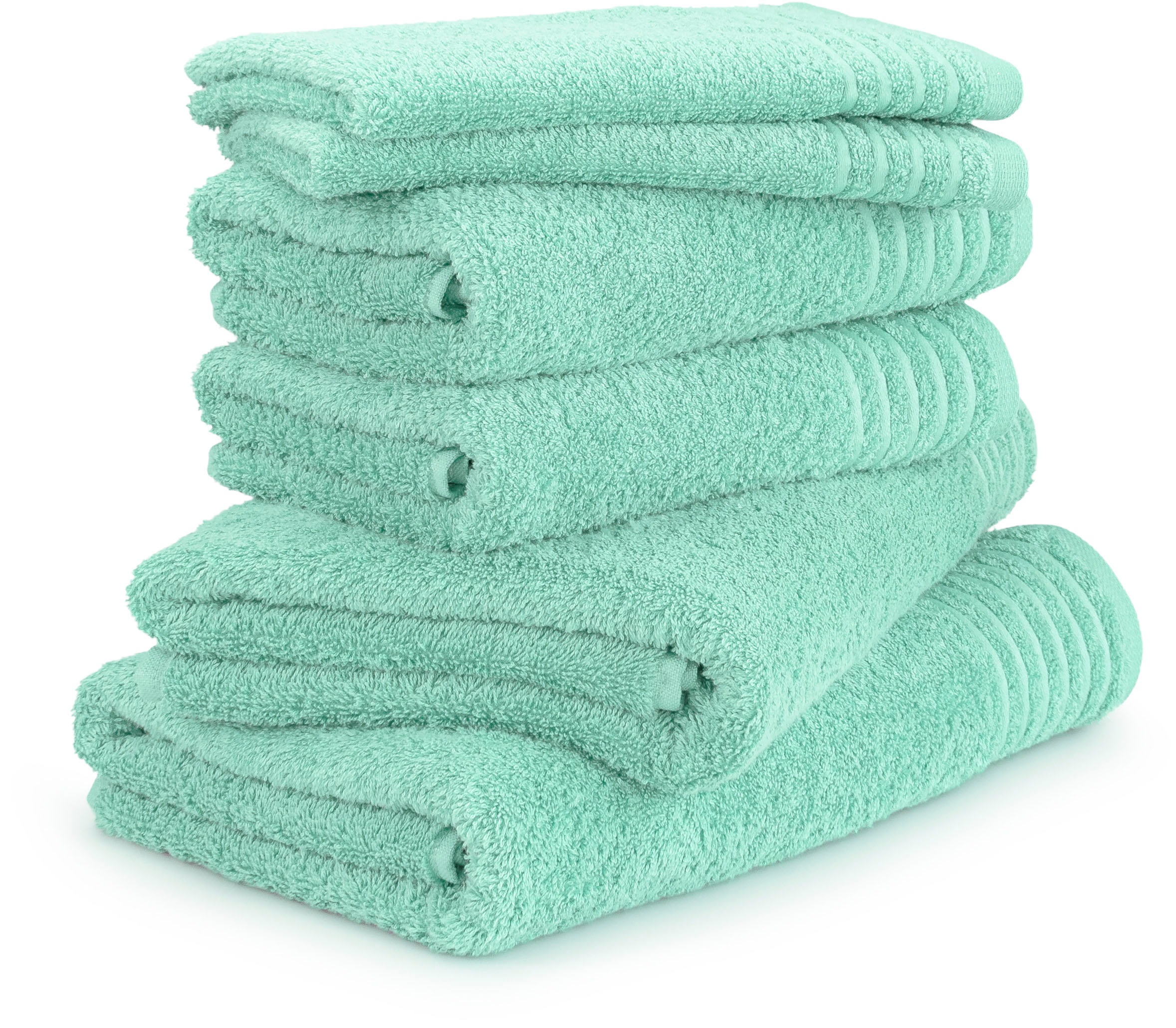 Möve Handtuch Set "New Classic" Set 6 Walkfrottier 2x Gäste-, 2x Hand- und 2x Duschtücher