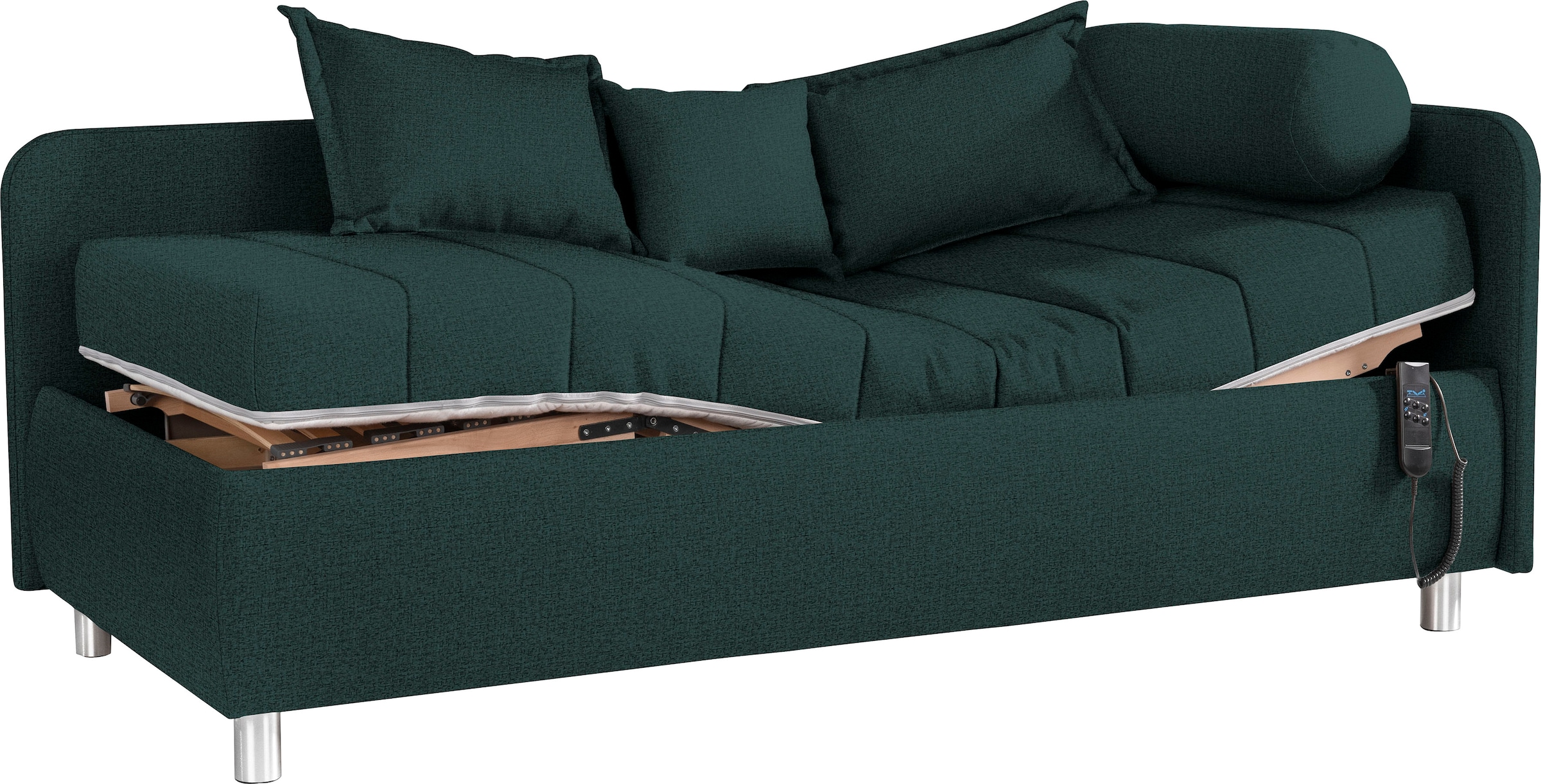 alina Schlafsofa »Kiana«, Liegefläche 90/200 cm oder 100/200 cm, Bettkasten, Zierkissen-Set