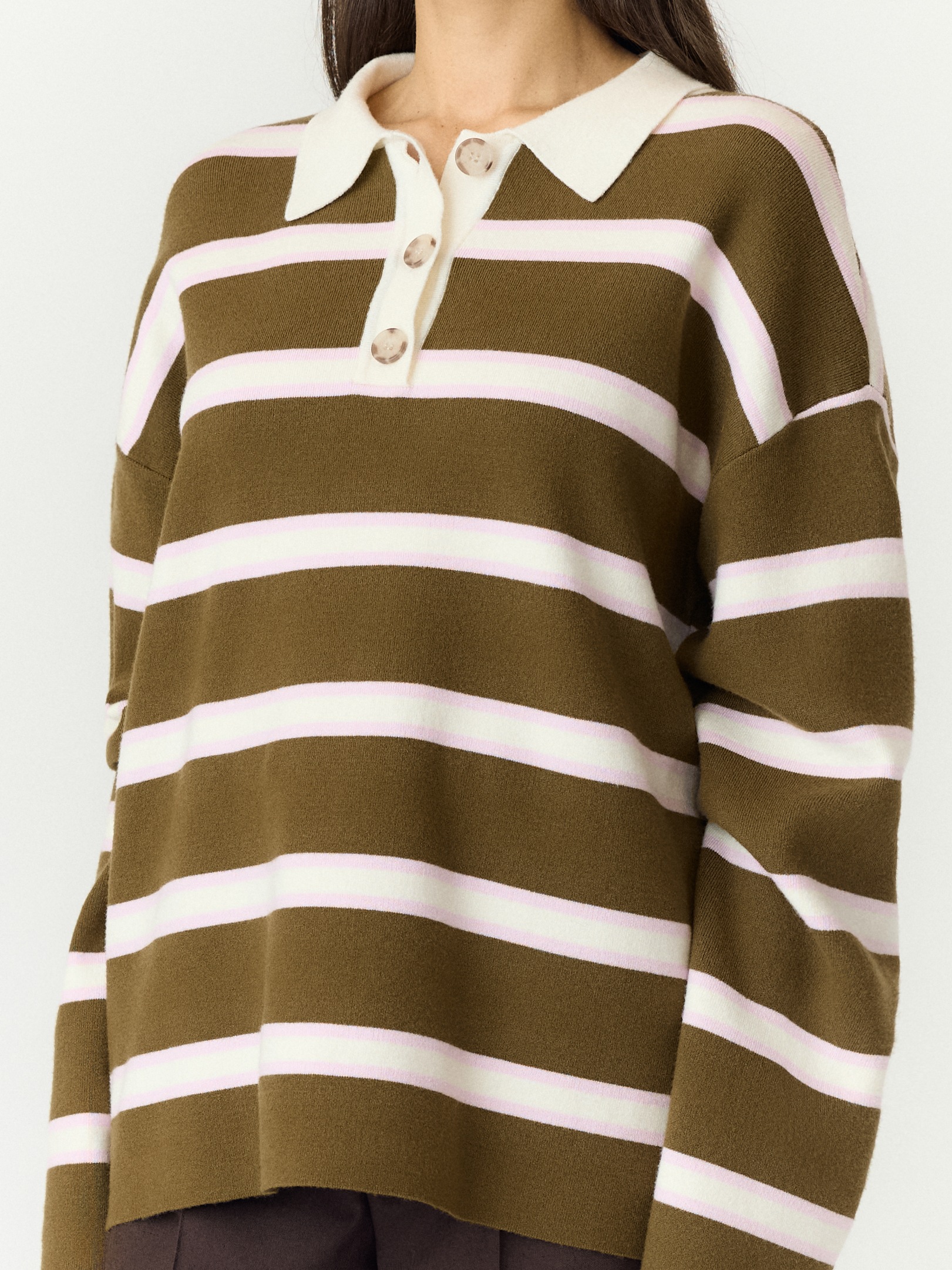Y.A.S Polokragenpullover »YASISABELL LS POLO KNIT PULLOVER S. NOOS« Viskosemischung, regular fit