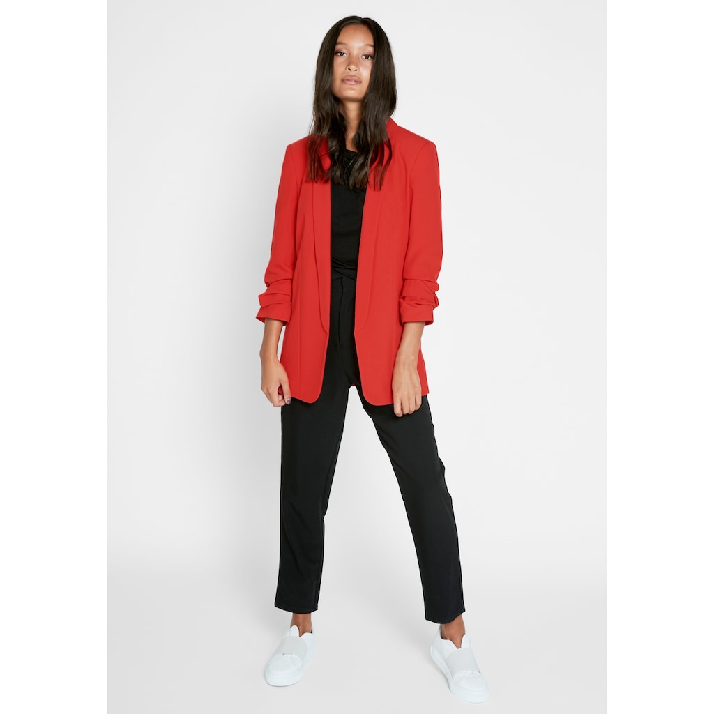 pieces Blusenblazer »PCBOSELLA 3/4 BLAZER NOOS«, mit Faltendetail am Ärmel