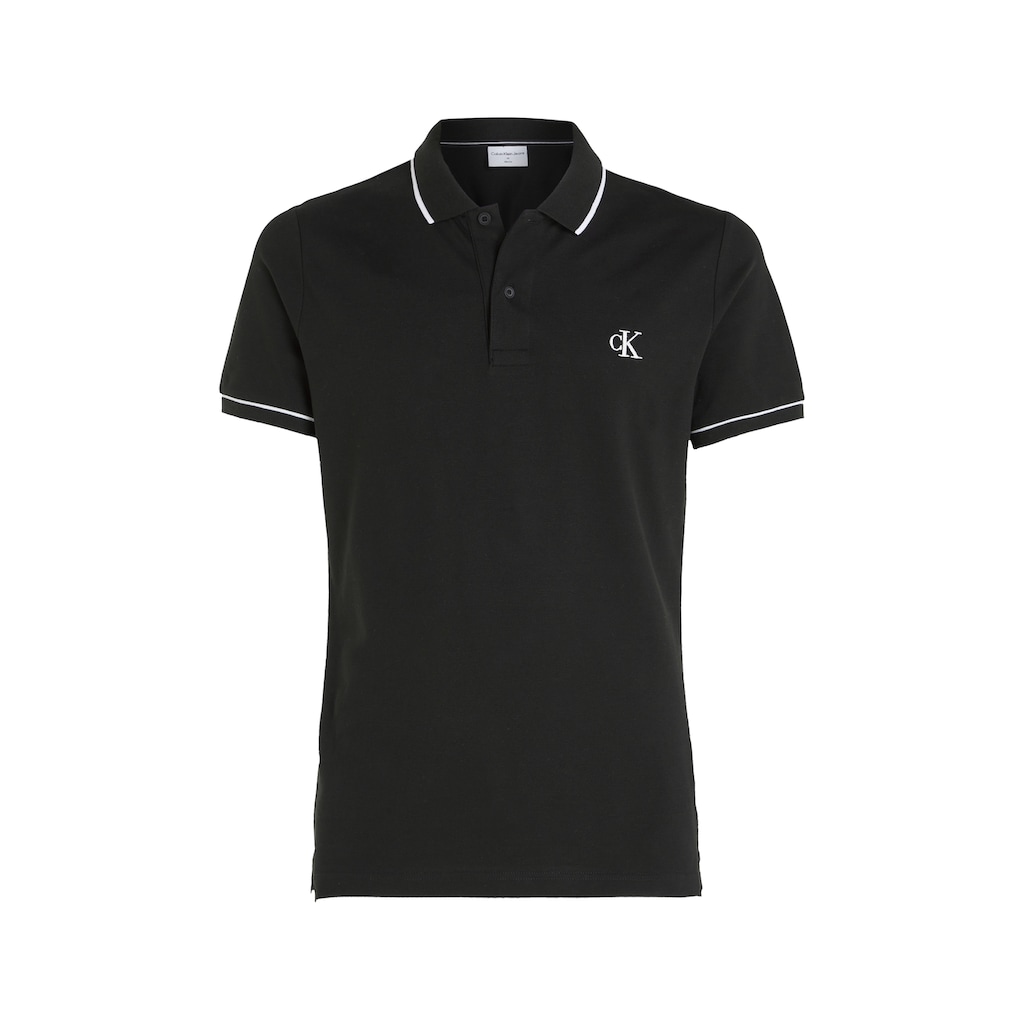 Calvin Klein Jeans Poloshirt »CK ESSENTIAL TIPPING SLIM POLO«, mit Markenstickerei