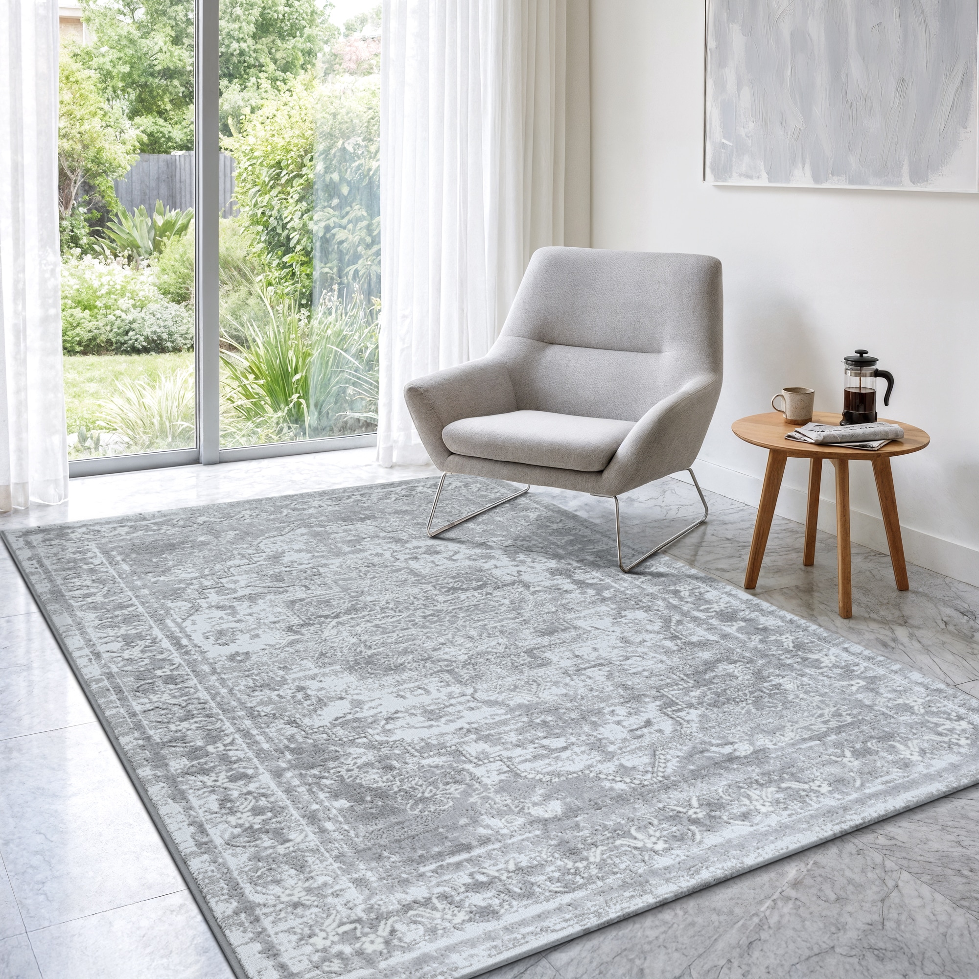 Sanat Teppich »Harmony 3220 , auch als Läufer und rund« rechteckig 12 mm Höhe Wohnzimmer, Kurzflor, modern,  Orient Optik, Schlafzimmer