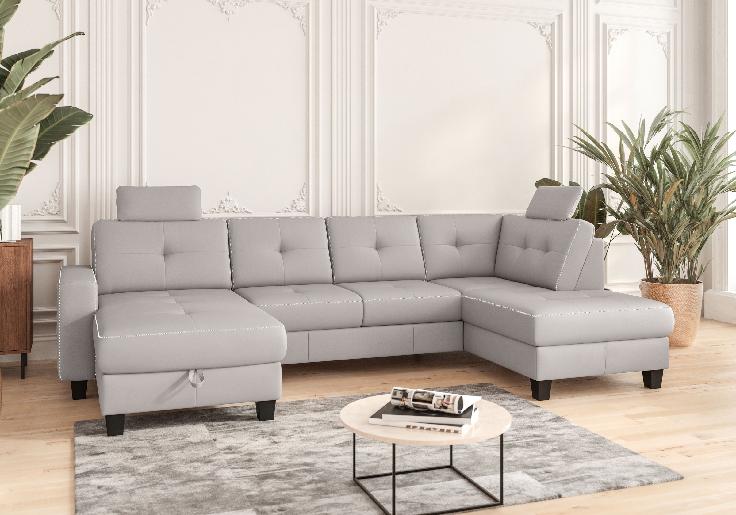 Places of Style Wohnlandschaft »Varese«, wahlweise mit Bettfunktion und Bettkasten