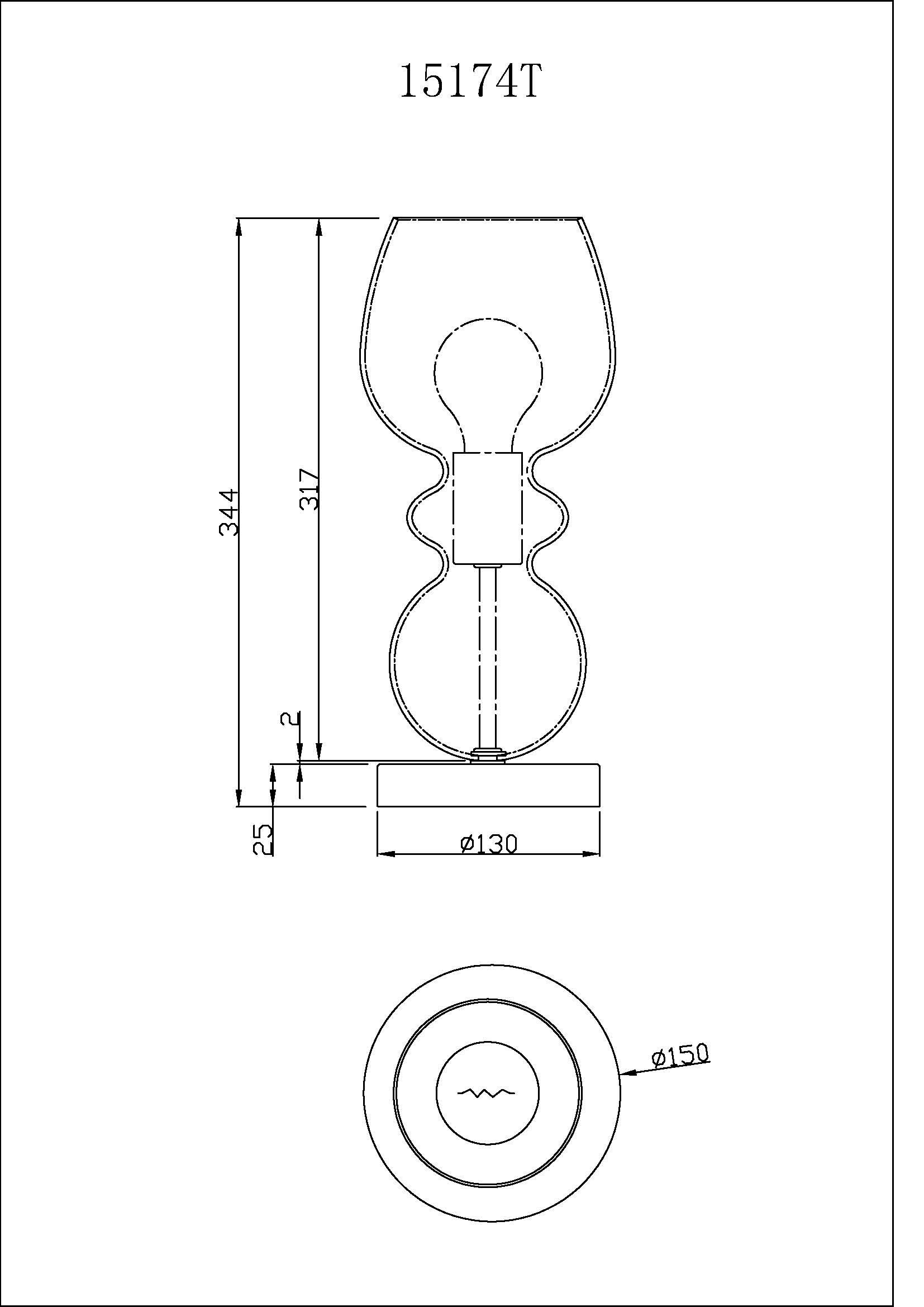 GLOBO LIGHTING Tischleuchte »CLARITY« E27 1 Stk. Tischlampe Glas rauchfarben klar verlaufend antik
