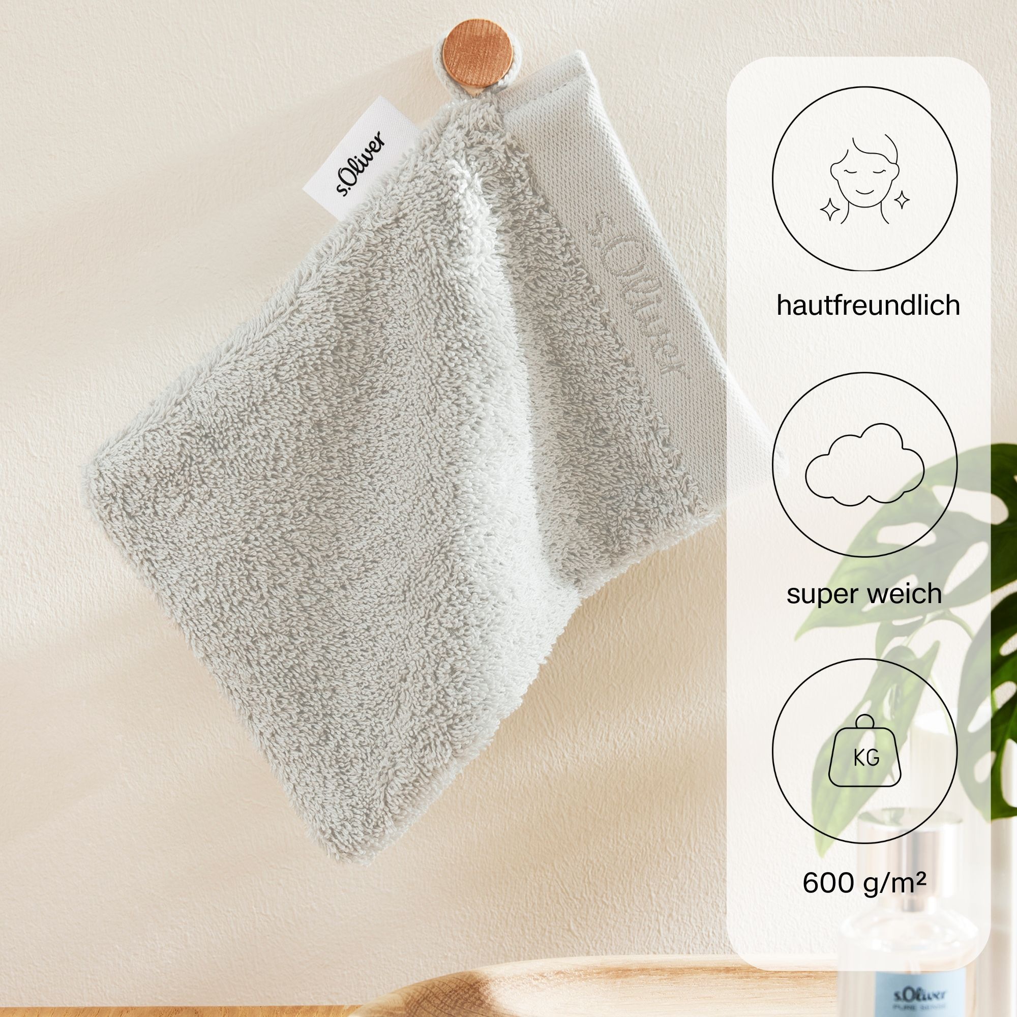 s.Oliver Waschhandschuh "s.Oliver, Premium Qualität, 600 gr/m², auch als Se günstig online kaufen