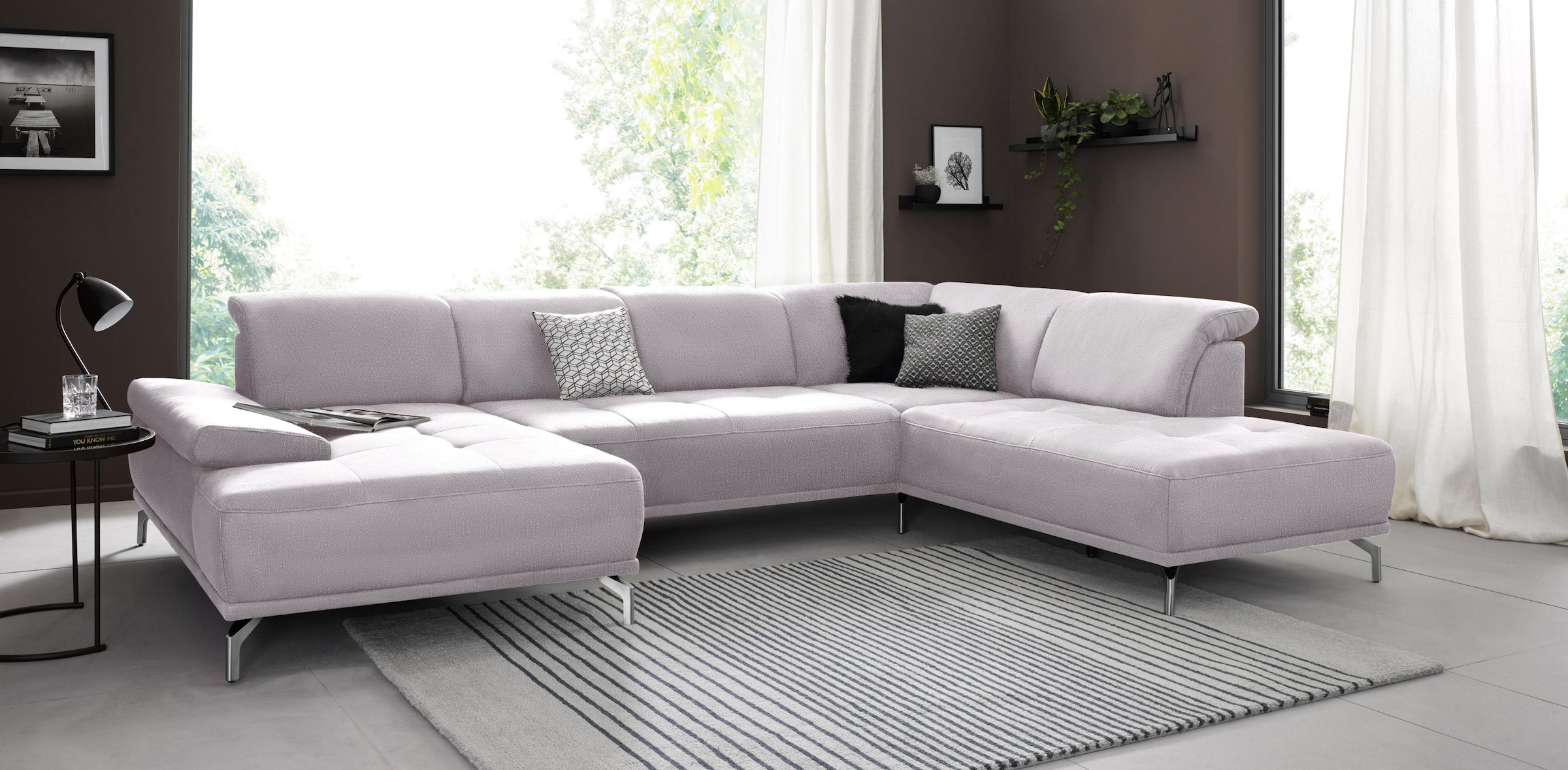 Home affaire Wohnlandschaft "Caluna" Inkl.Sitztiefenverstellung, wahlweise günstig online kaufen