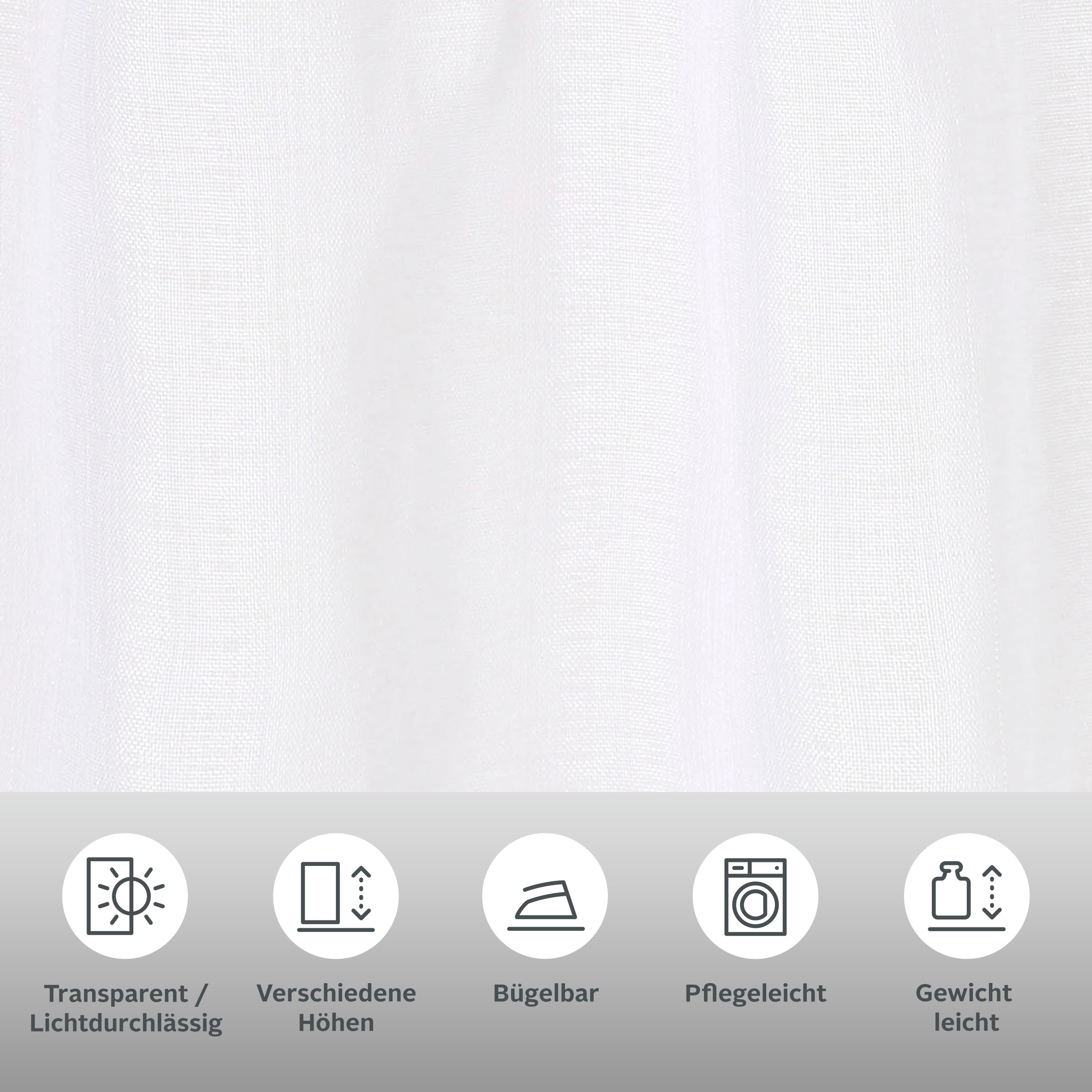 Thumbnail - my home Gardine "Dolly" Multifunktionsband 1 Stk. tlg. transparent, glatt, gewebt