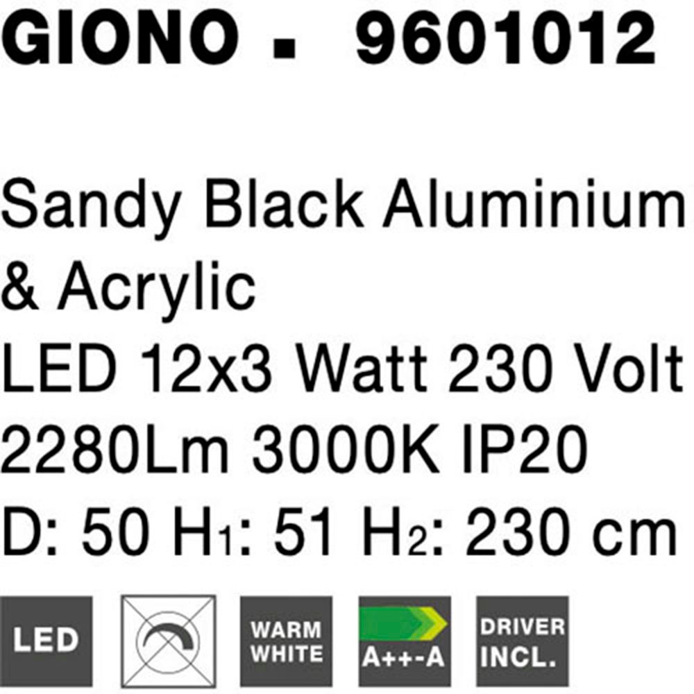 Nova Luce LED-Hängeleuchte »GIONO«, 12 flammig, Leuchtmittel LED-Modul | LED fest integriert
