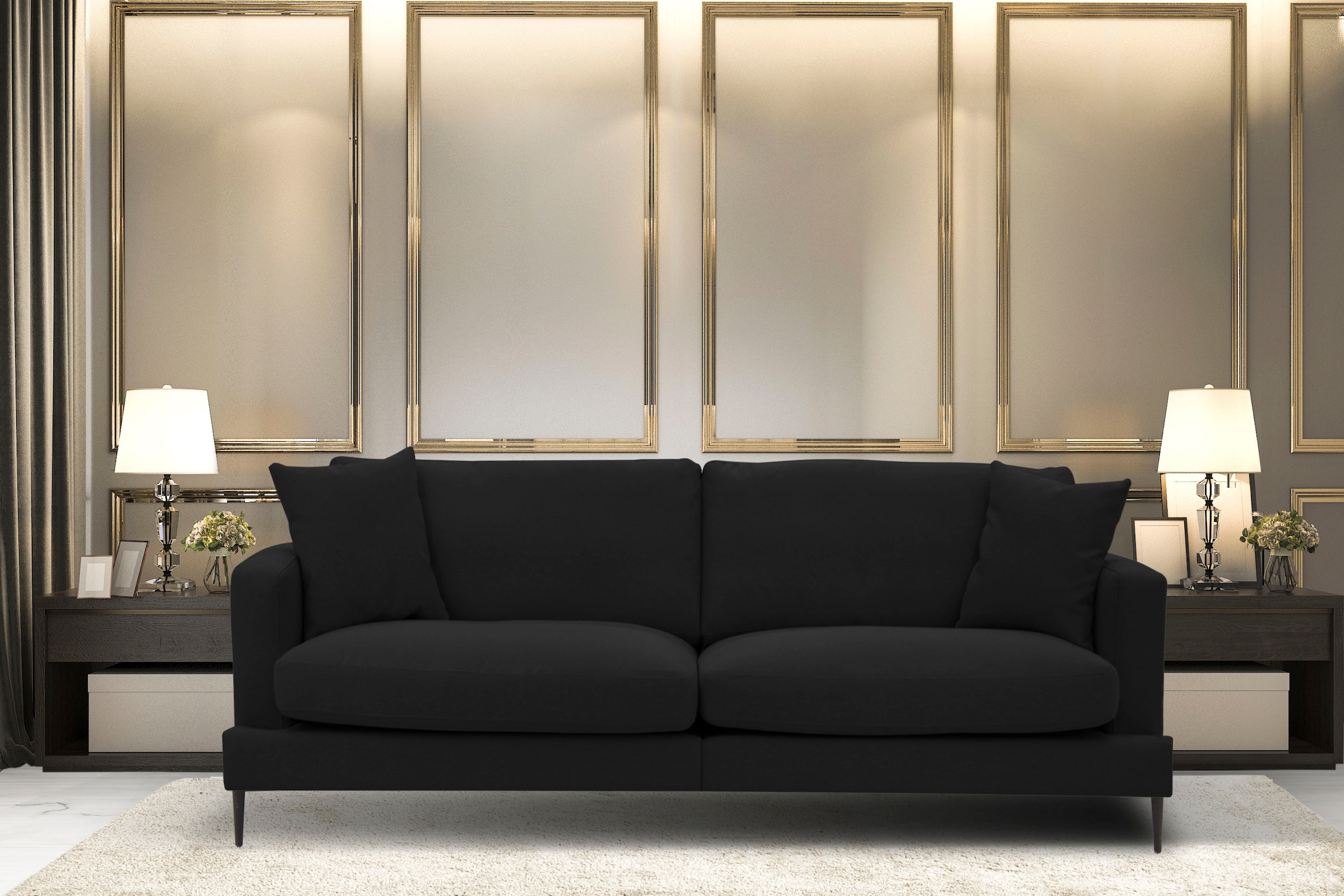 Home affaire 3-Sitzer "Cozy elegantes Designsofa, Maße B/T/H: 211/97/80 cm" günstig online kaufen