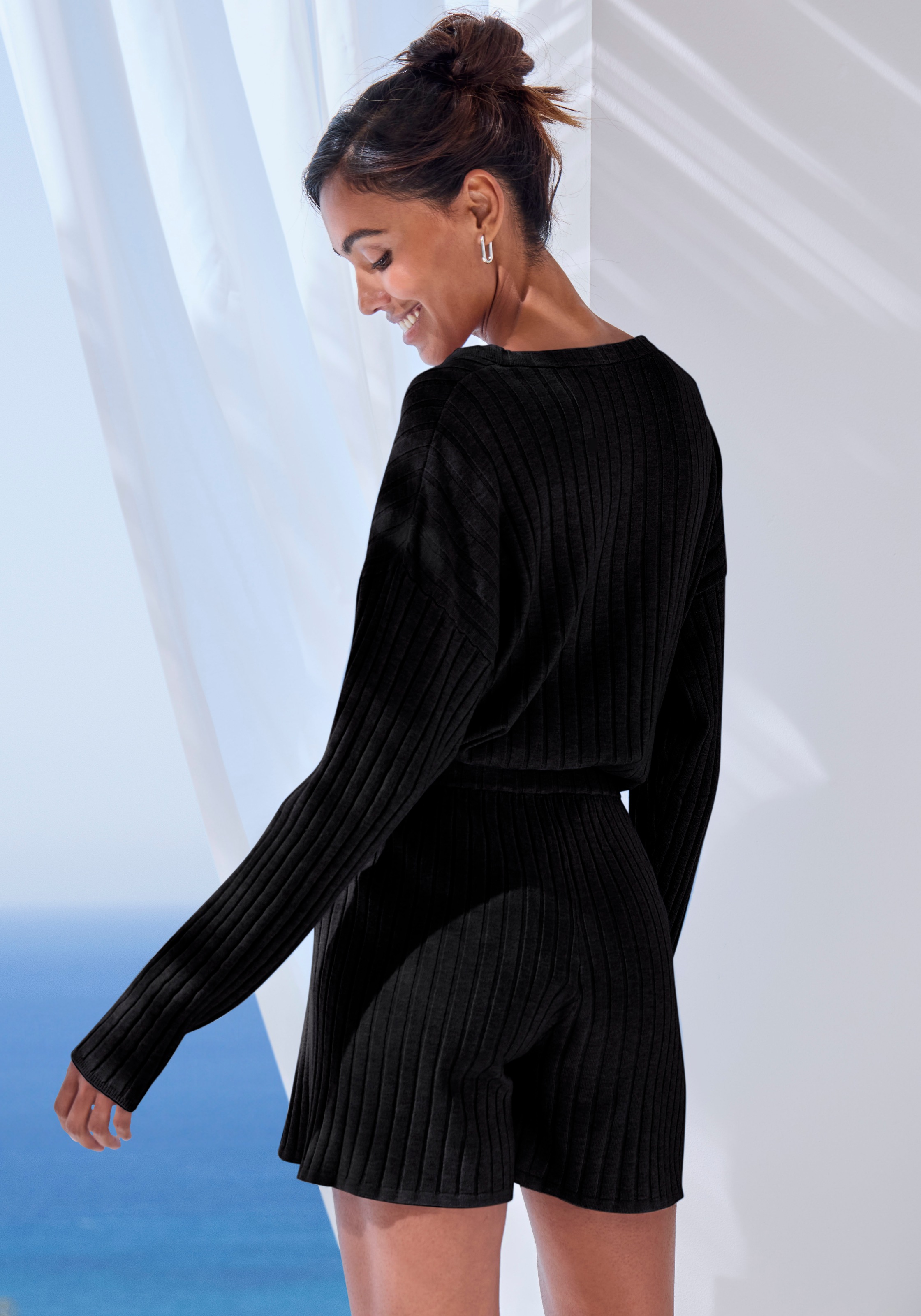 Thumbnail - French Connection Strickpullover mit V-Ausschnitt, Loungewear