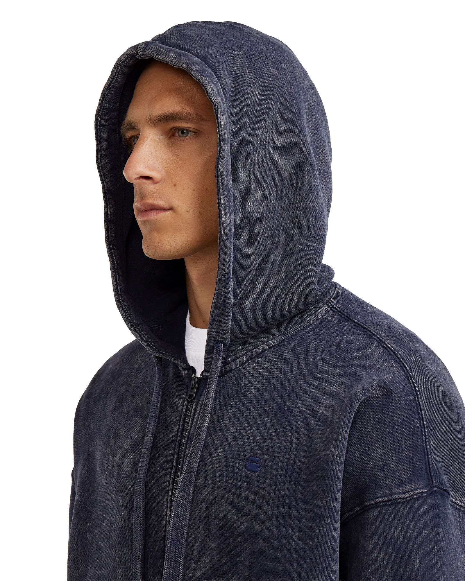 G-STAR Longpullover »Washed Loose Full Zip Hoodie«