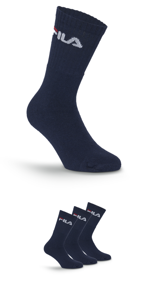 Fila Tennissocken, (3er Pack), mit verstärkten Belastungszonen