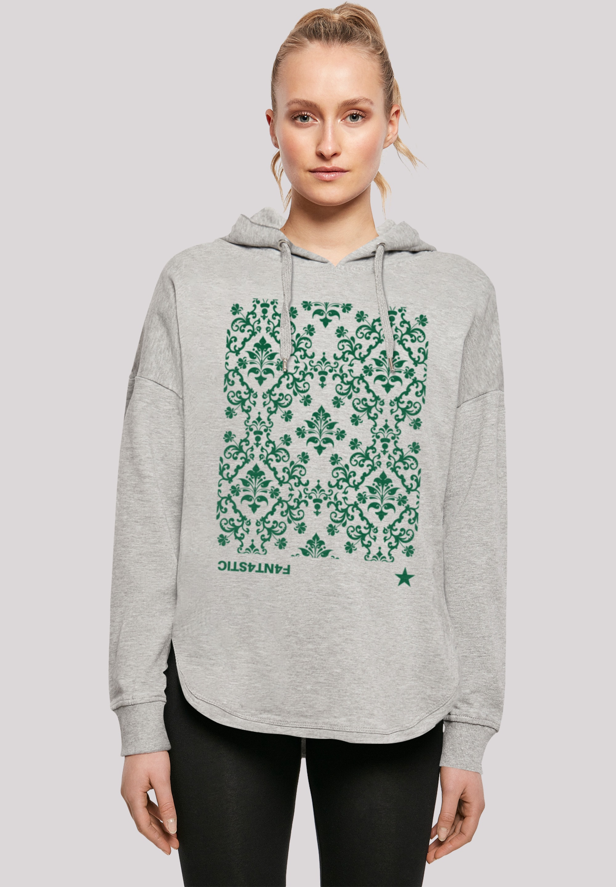 F4NT4STIC Kapuzenpullover »Blumen Muster Grün«, Print