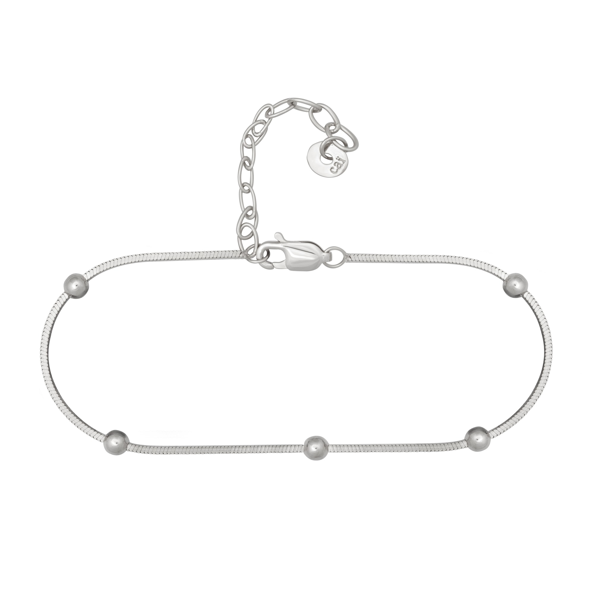 Fußkette »925/- Sterling Silber rhodiniert Schlangenkette vi«, Fußkette