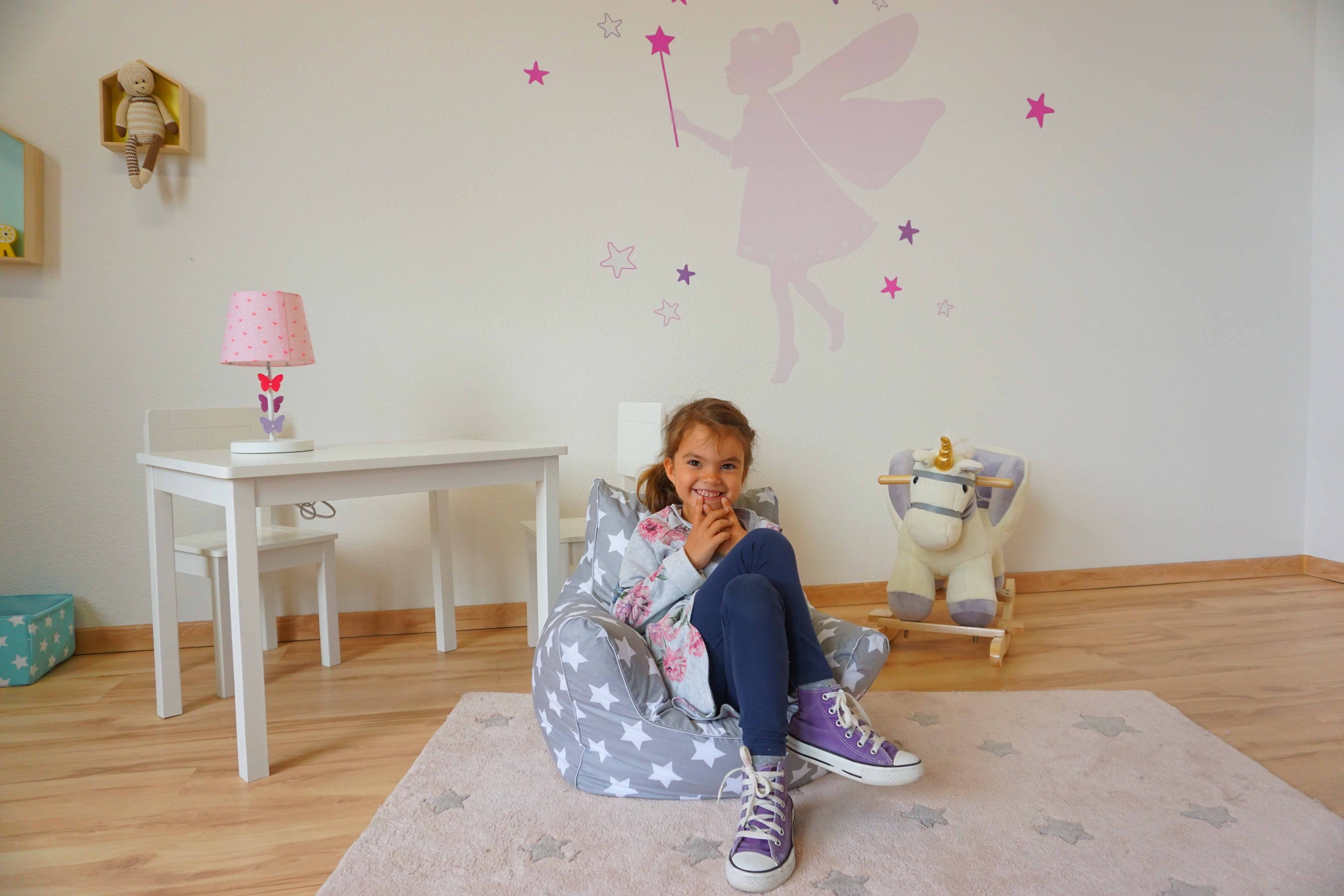 Knorrtoys® Sitzsack »Grey White Stars«