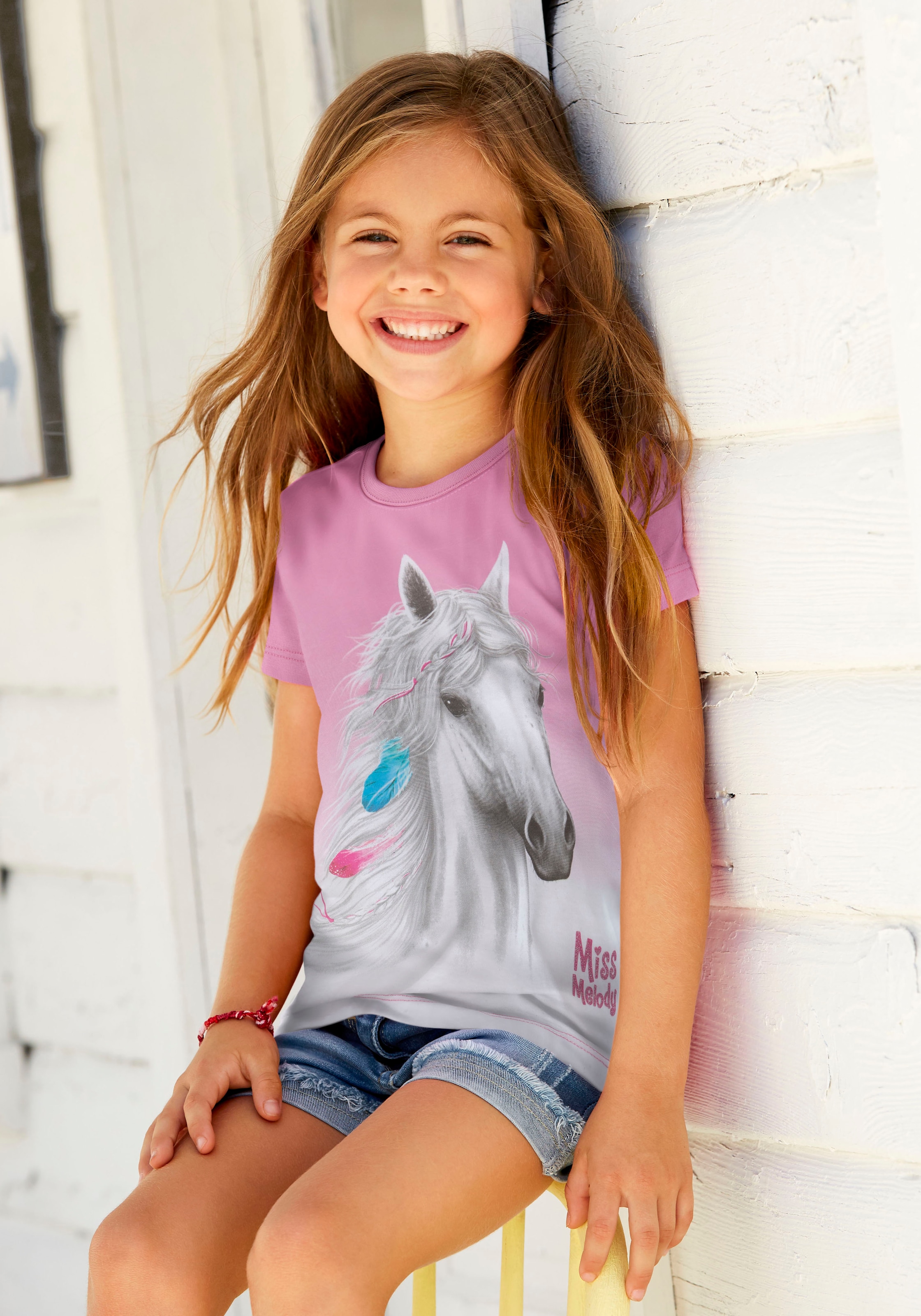 bestellen Melody Pferdemotiv online mit schönem | BAUR T-Shirt, Miss