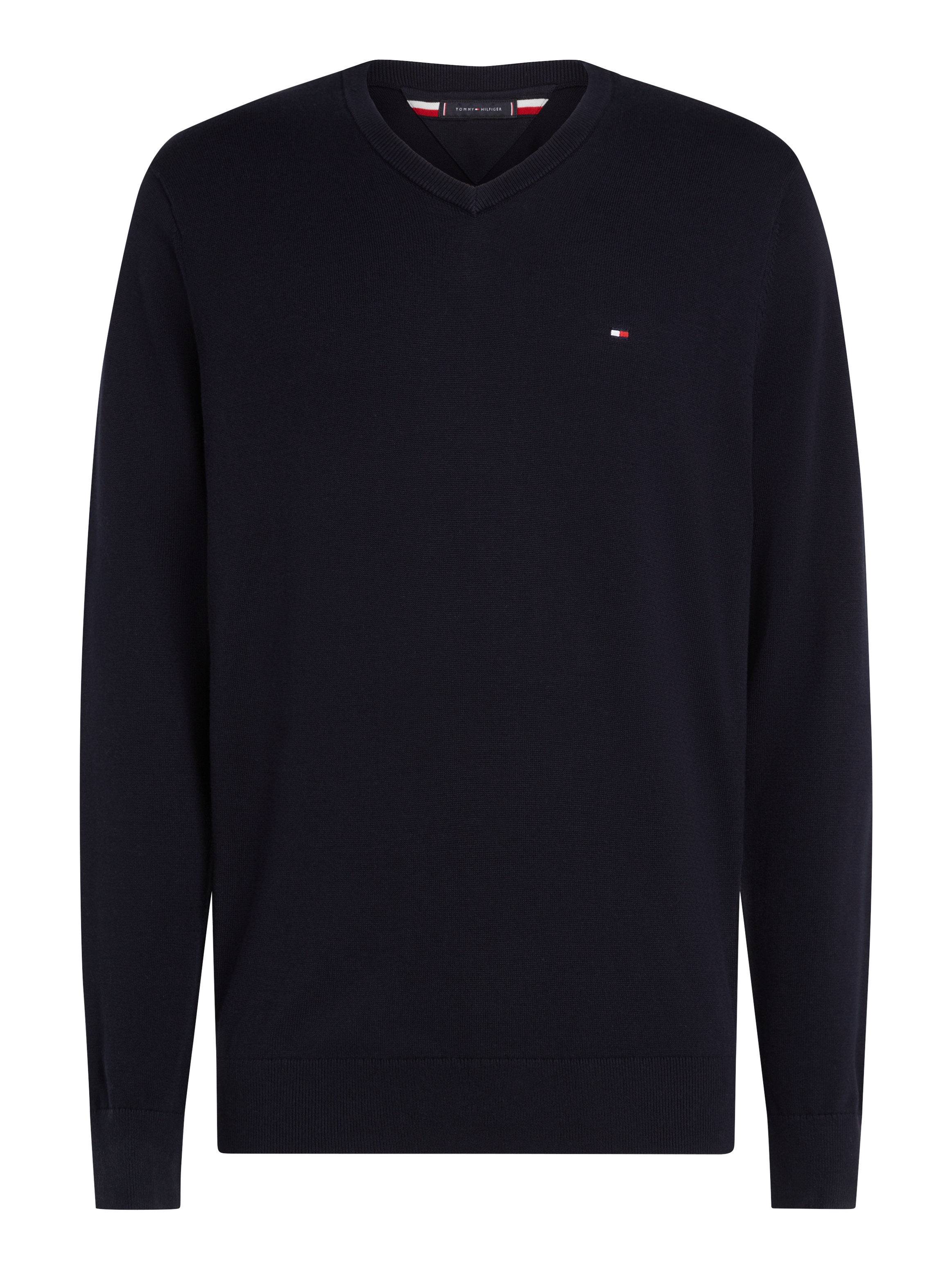 Tommy Hilfiger Strickpullover »ESSENTIAL COTTON V NECK«