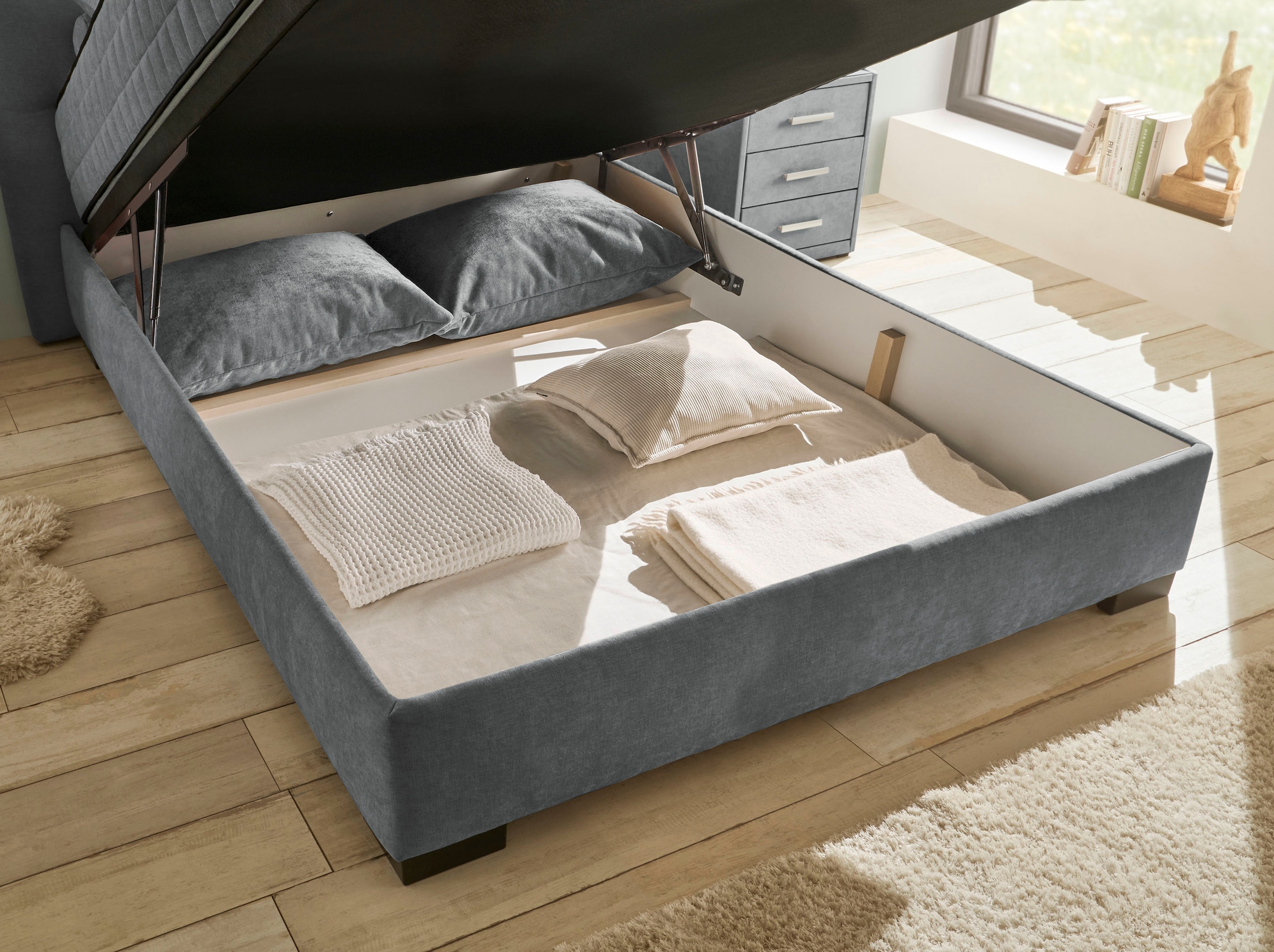 ED EXCITING DESIGN Boxbett »Nagol«, mit Bettkasten, mit Wendematratze, erhältlich in verschiedenen Breiten