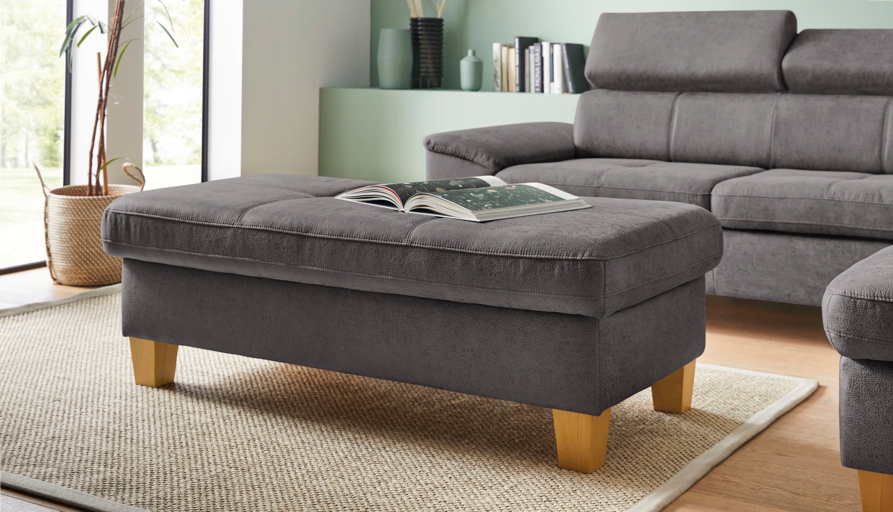 exxpo - sofa fashion Hocker "Enya Bankhocker mit Staufach unter der Sitzfläche" schöne Detailverarbeitung