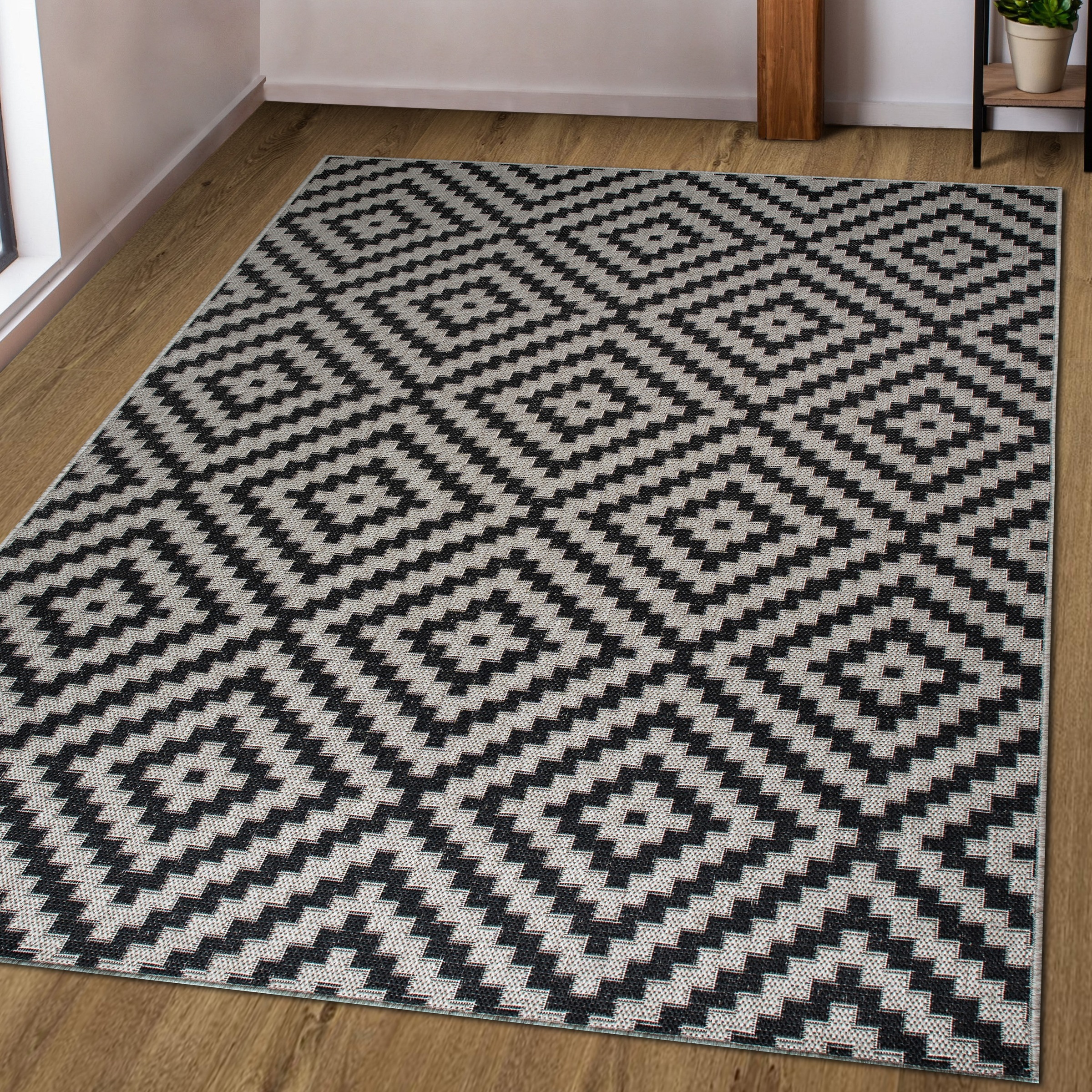 my home Teppich »Cordoba auch als Läufer erhältlich«, rechteckig, 3 mm Höhe, In- und Outdoor geeignet, Sisal-Optik, Wetterfest & UV-beständig, Boho