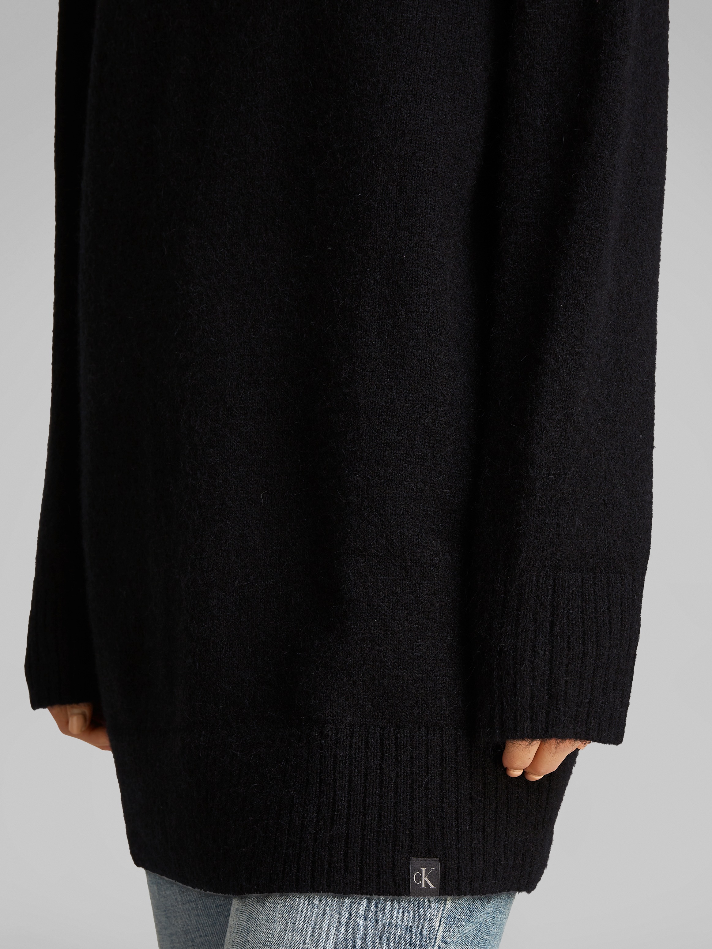 Calvin Klein Jeans Jerseykleid »FLUFFY YARN LOOSE SWEATER DRESS«, mit Logostickerei