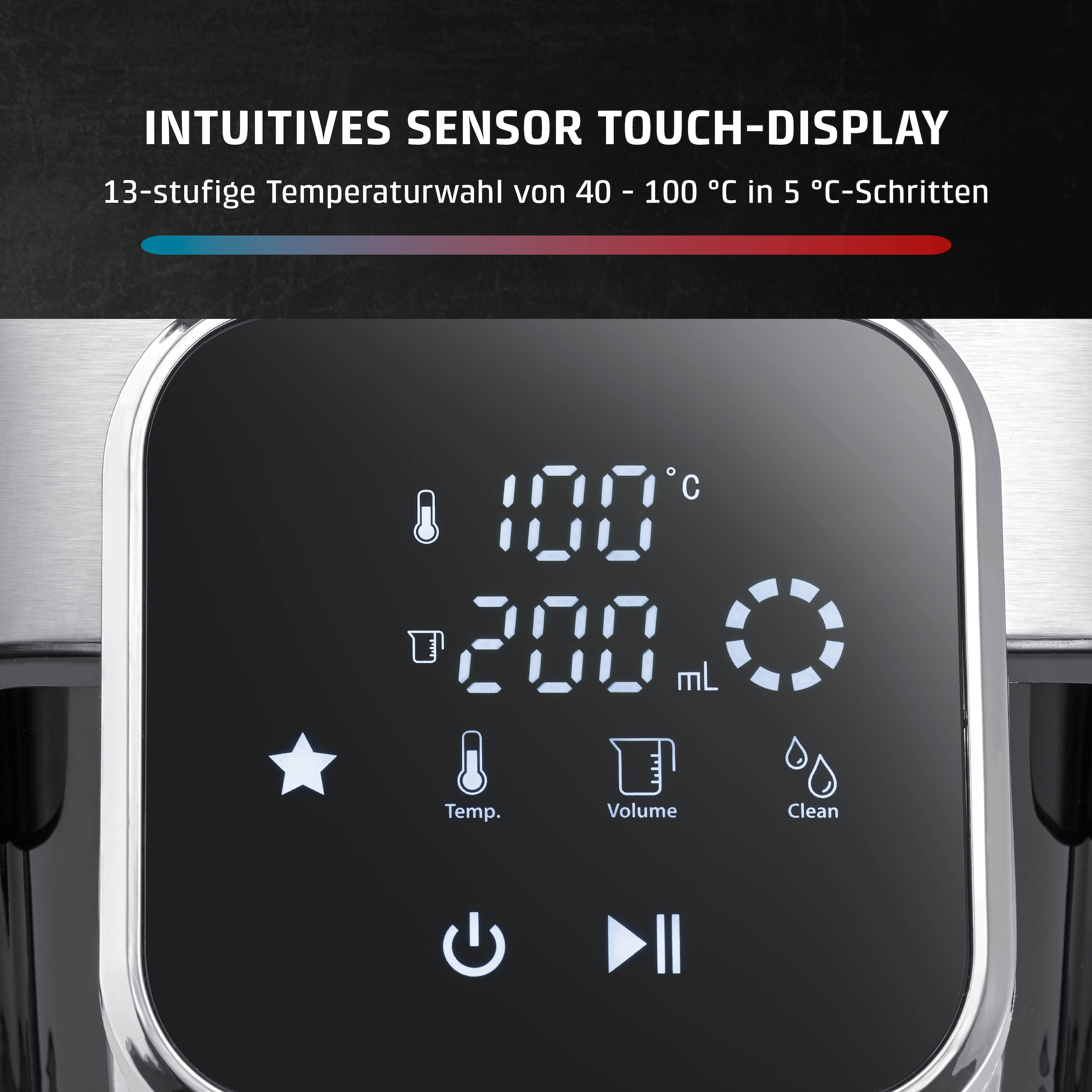 Caso Heißwasserspender »1889 HW 770 Advanced« 2,7 l 2600 W 13-stufiger Temperaturwahl von 40 - 100 °C in 5 °C-Schritten