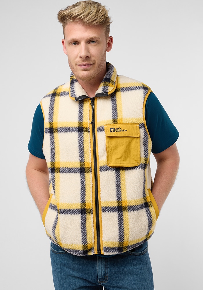 Jack Wolfskin Fleeceweste »FELSLICHT CHECK VEST M«