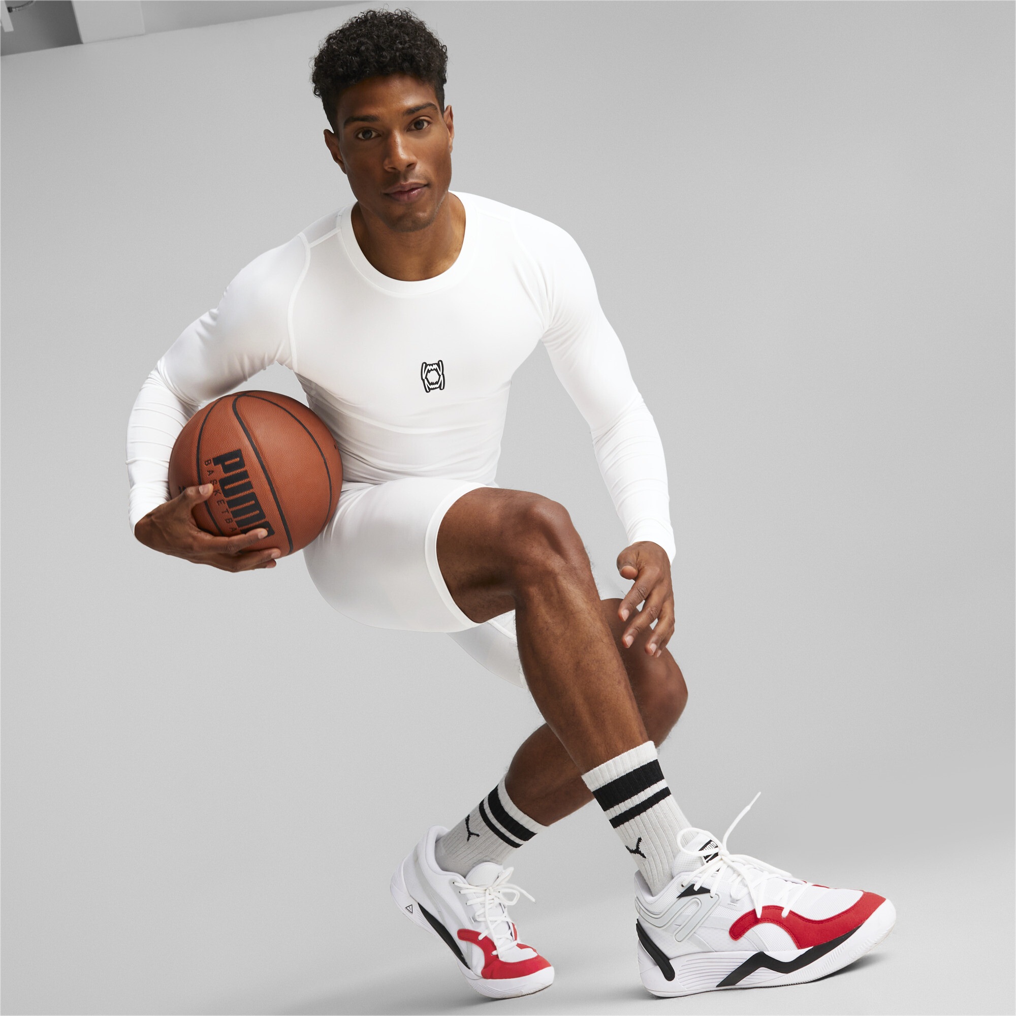 PUMA Trainingsshirt »Hoops Team langärmliges Basketball-T-Shirt Herren«