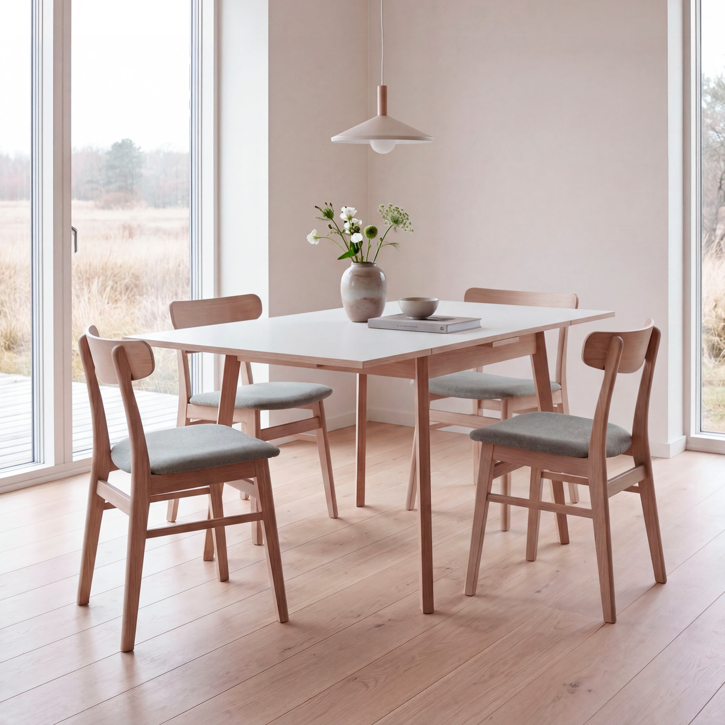 Hammel Furniture Esstisch »Esstisch Basic– ausziehbar, dänisches Design, mit Einlegeplatten« Skandinavisches Design - Melamin/Massivholz - stabil und langlebig