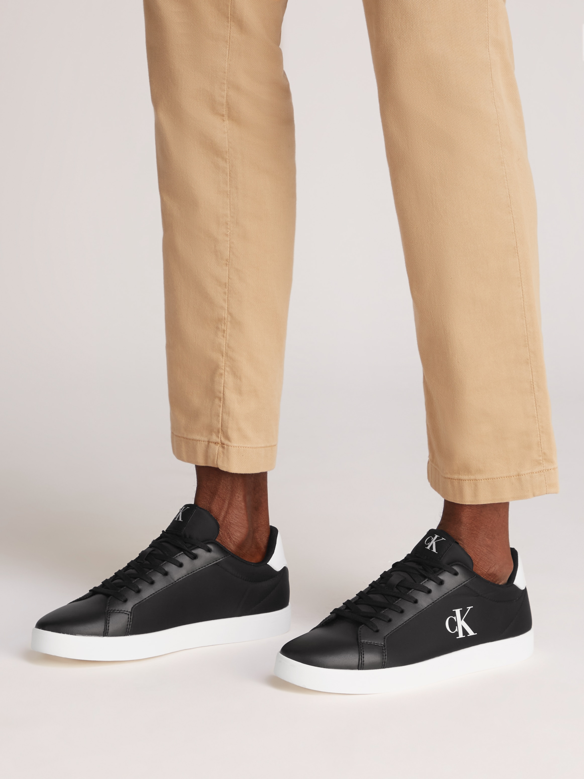 Calvin Klein Jeans Plateausneaker »3 CUPSOLE PU«, Freizeitschuh, Halbschuh, Schnürschuh mit gepolstertem Schaftrand