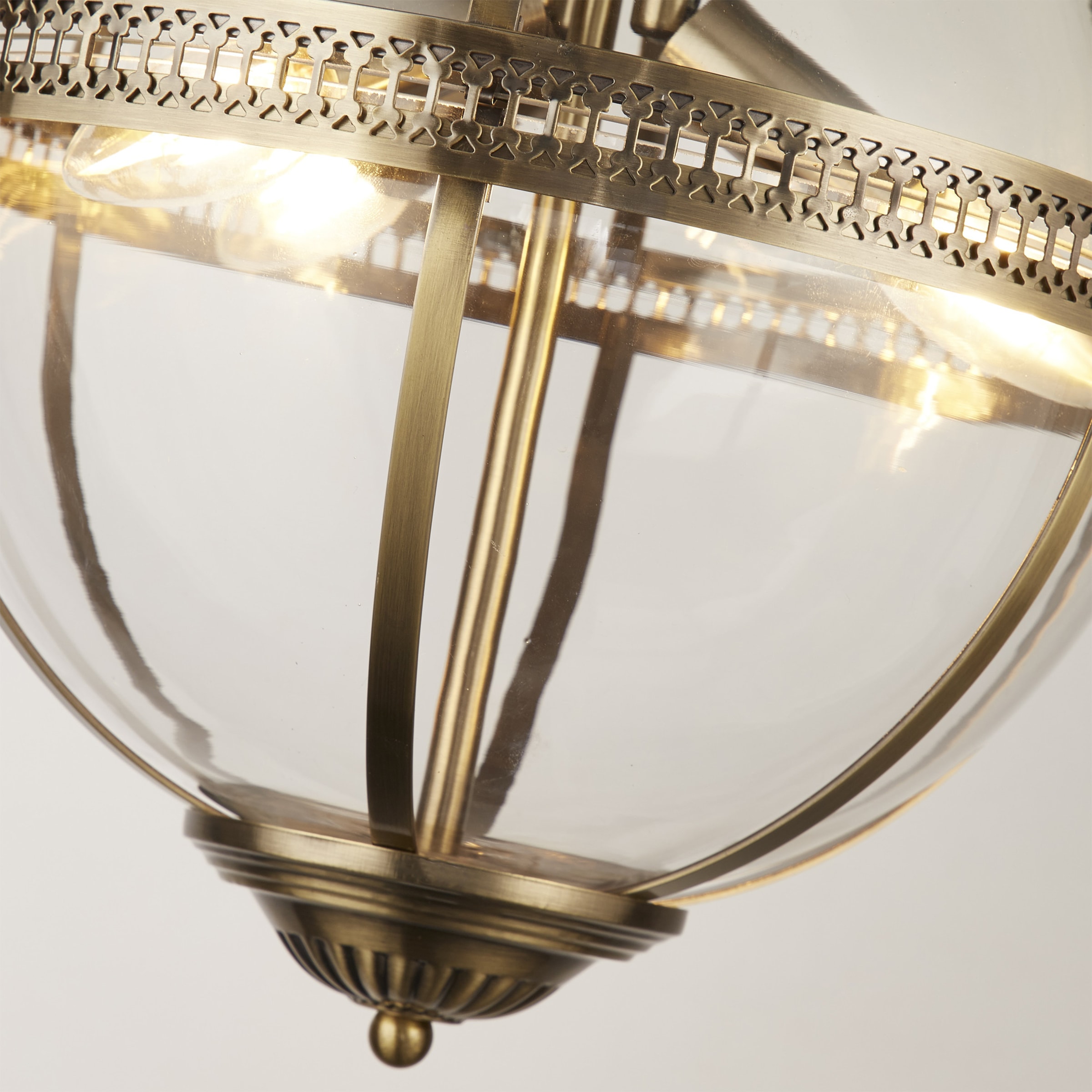 Searchlight Pendelleuchte »Coronet 3Lt Pendelleuchte - Antikes Messing und Glas« E14 1 Stk.