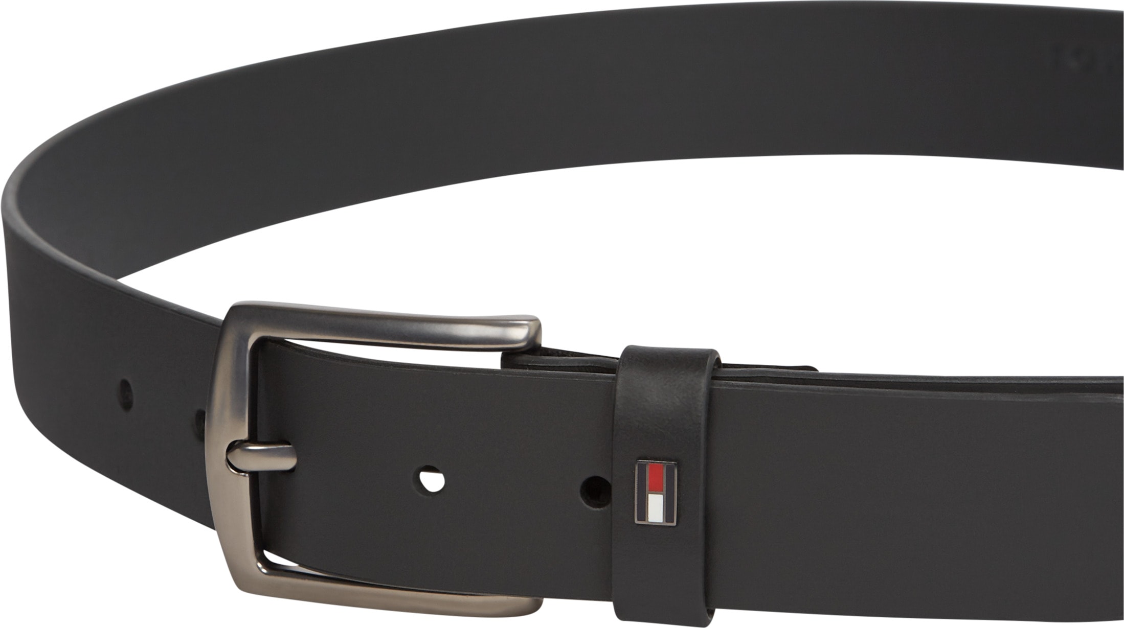 Tommy Hilfiger Ledergürtel »DENTON 3.5 EXT«, Einfachdornschließe, Metalllogo