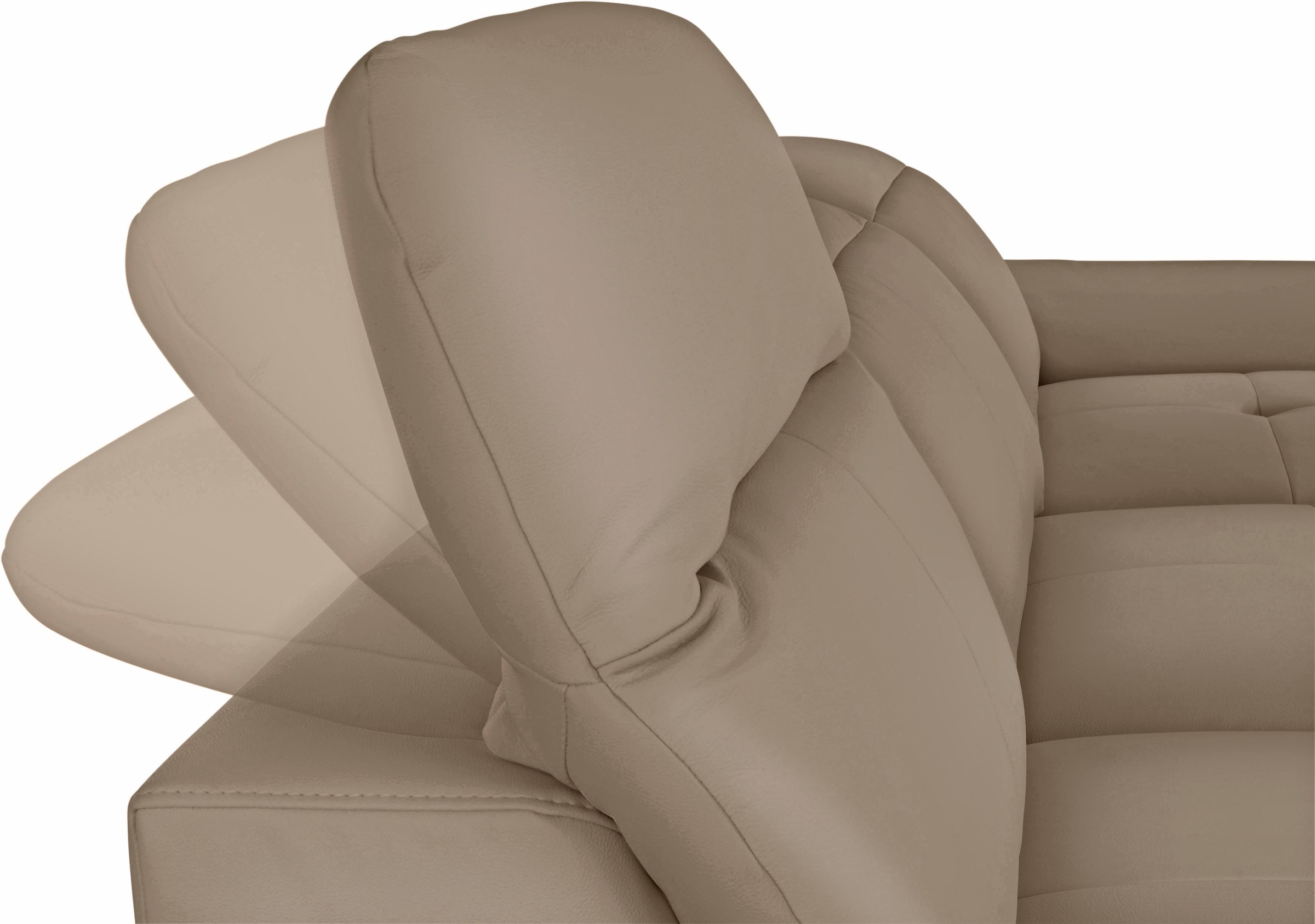 exxpo - sofa fashion Ecksofa »Mantua 2, inkl. Kopf- bzw. Rückenverstellung, bequem, L-Form«, wahlweise mit Bettfunktion und Bettkasten, tolle Verarbeitungsdetails